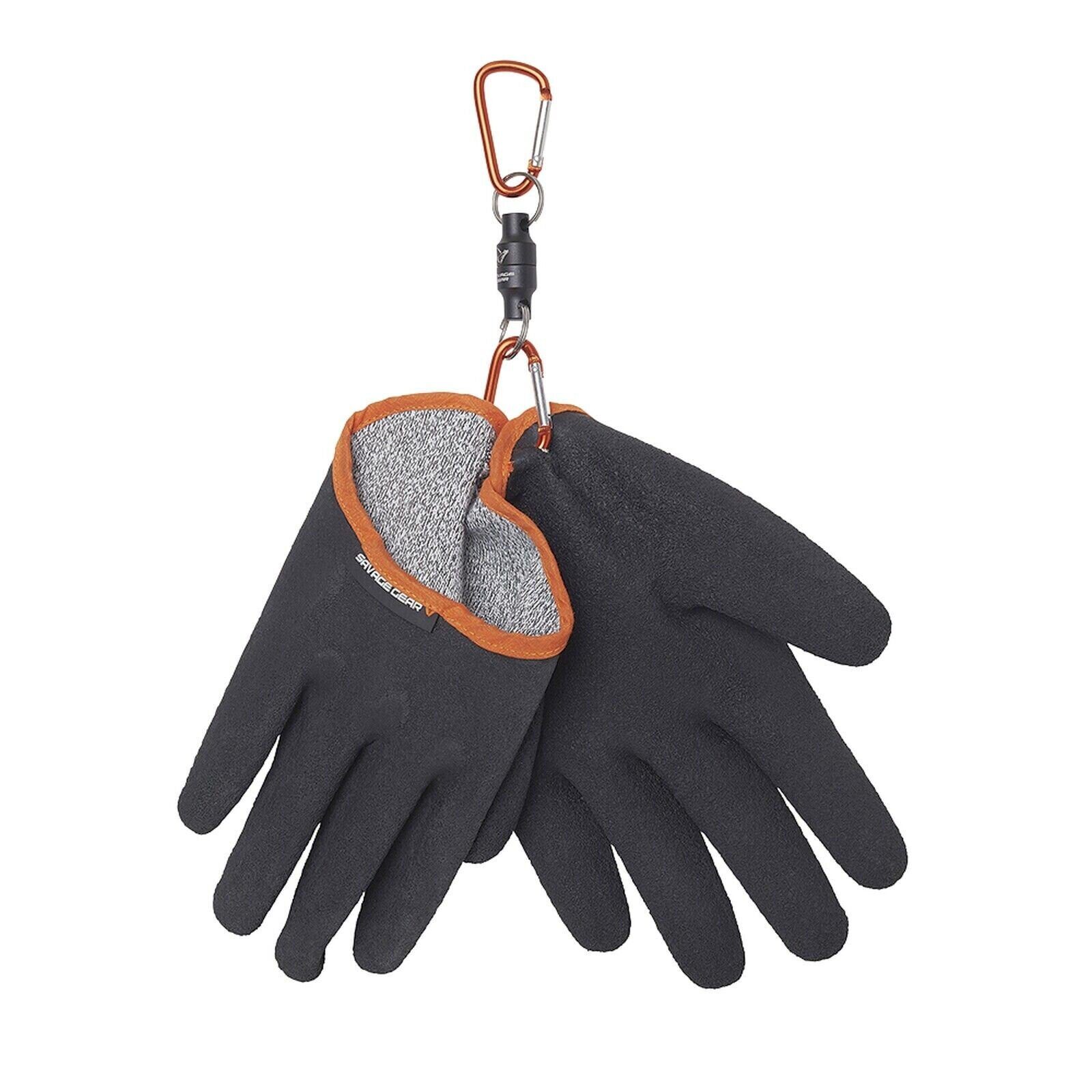 Savage Gear Angelhandschuhe Aqua Guard Angler wasserdichter L, XL Gloves Landehandschuh Black M