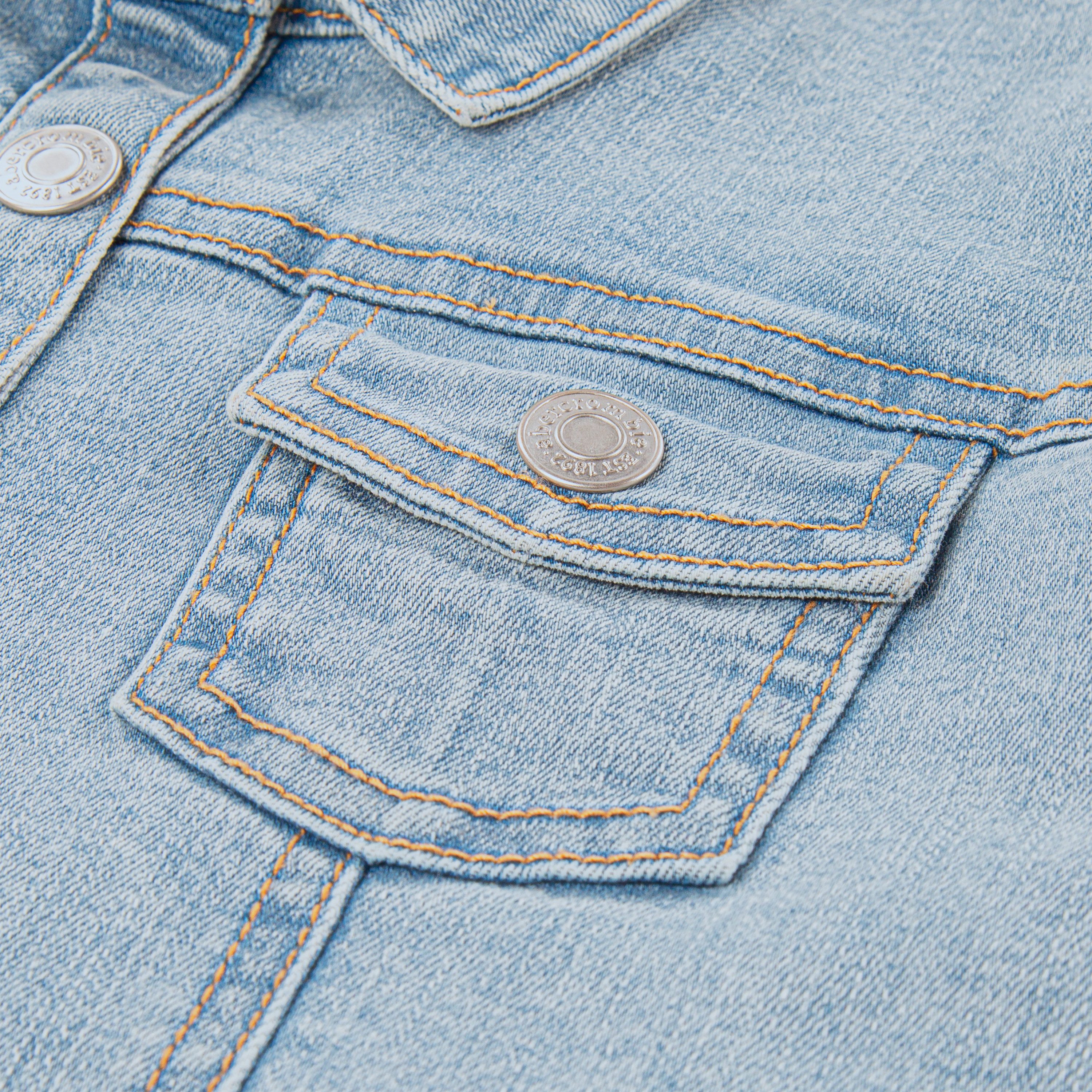 Abercrombie Kids Jeanskleid AFG UTILITY SHIRT DRESS kurzarm, mit Knopfleiste und Hemdblusenkragen, for girls