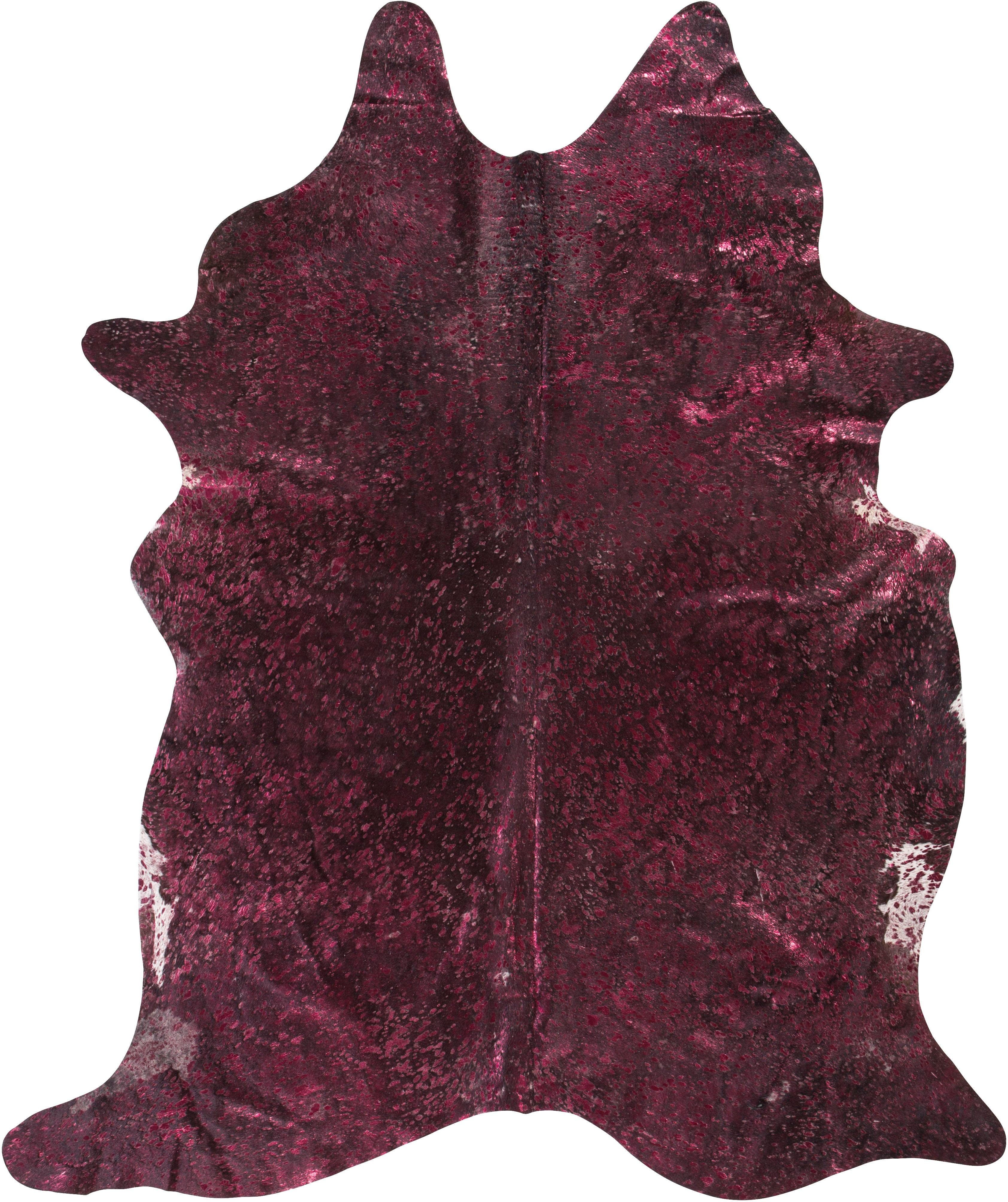 LUXOR living Fellteppich Fell Pop Art, fellförmig, Höhe: 4 mm, echtes gefärbtes Rinderfell, Naturprodukt - jedes Fell ein Einzelstück