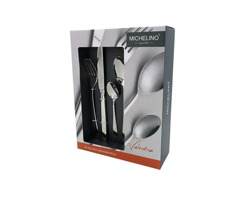 Michelino Besteck-Set Besteckset 24 teilig Serie Valentina für 6 Personen Edelstahl (24-tlg)