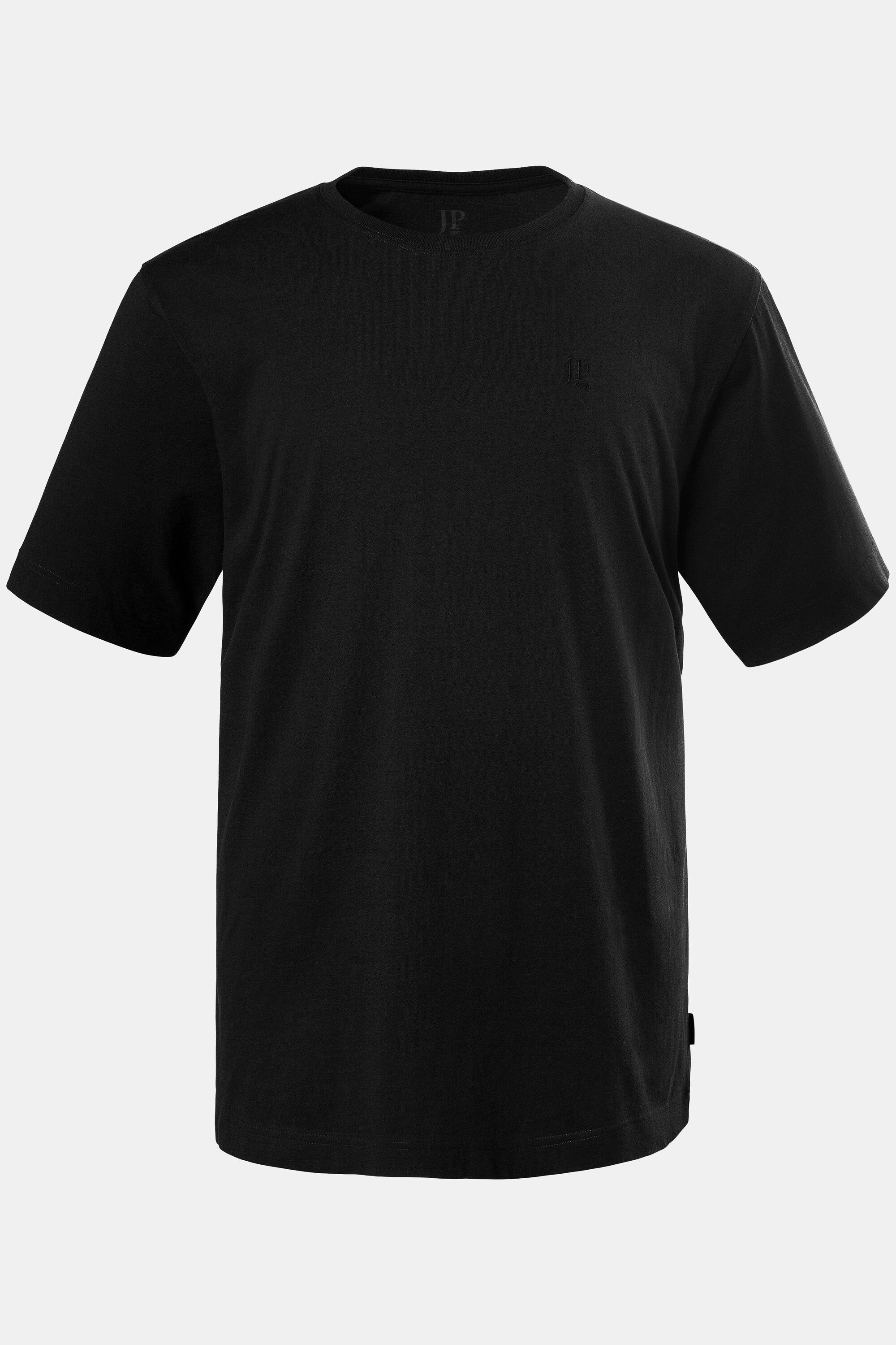 Basic JP1880 Baumwolle gekämmte bis T-Shirt Rundhals T-Shirt 8XL schwarz