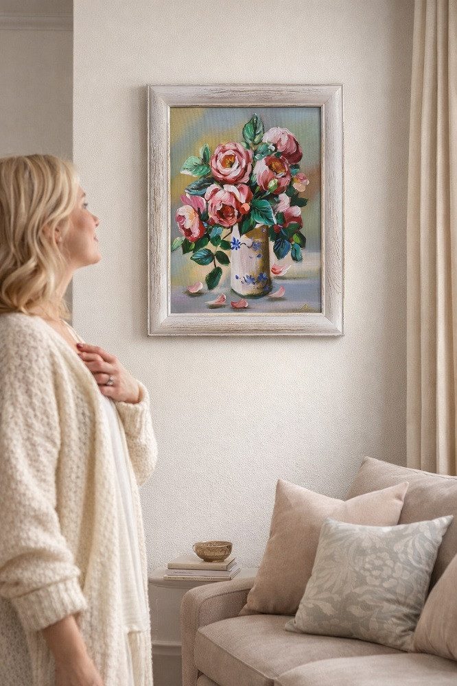 Xlmoebel Gemälde Handgemaltes abstraktes Ölbild auf Leinwand modernes Sofort, Stillleben, Hergestellt in Europa