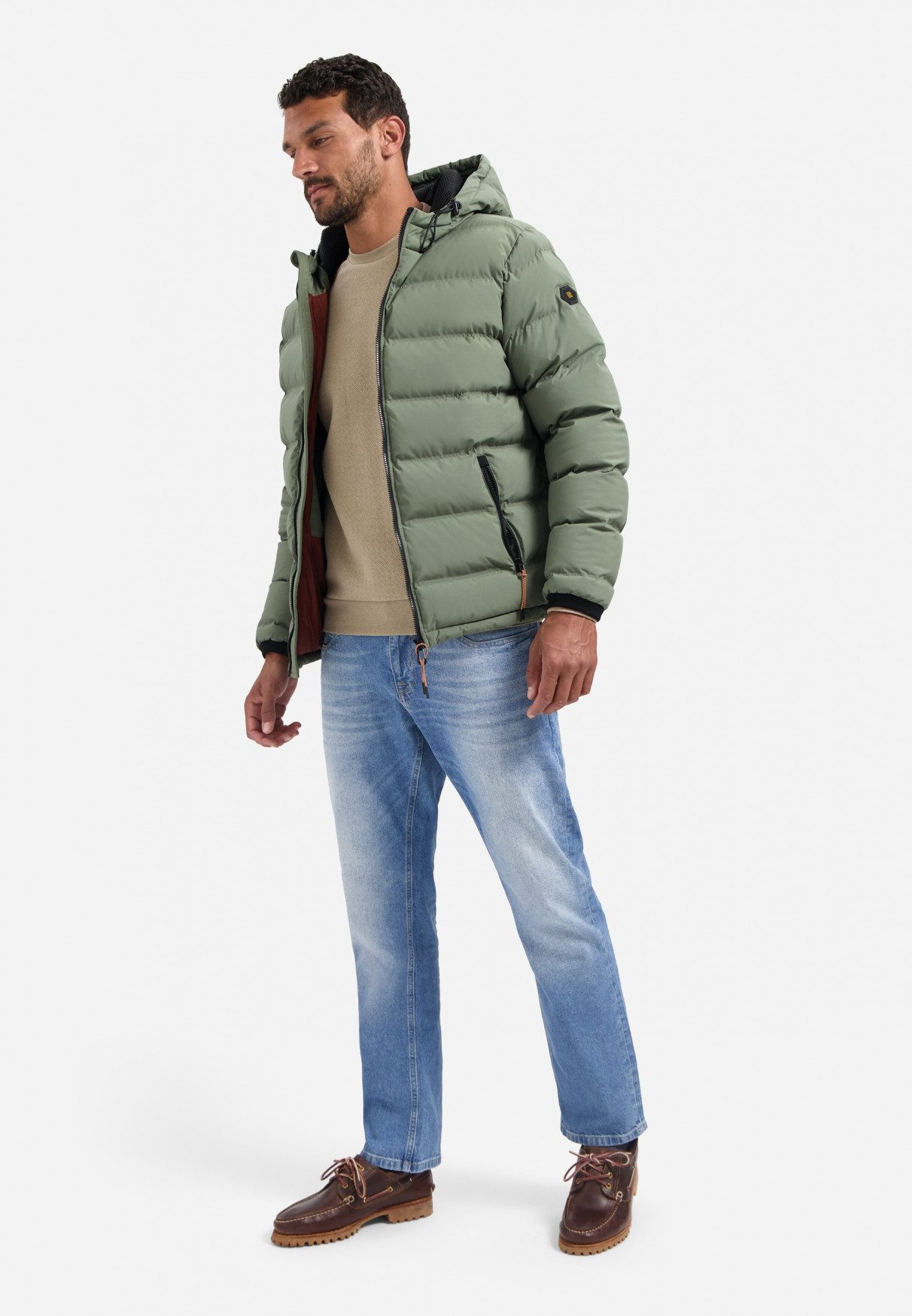 NO EXCESS Steppjacke No Excess Jacke mit Kapuze Jacket Short Fit Sealed Hooded Padded