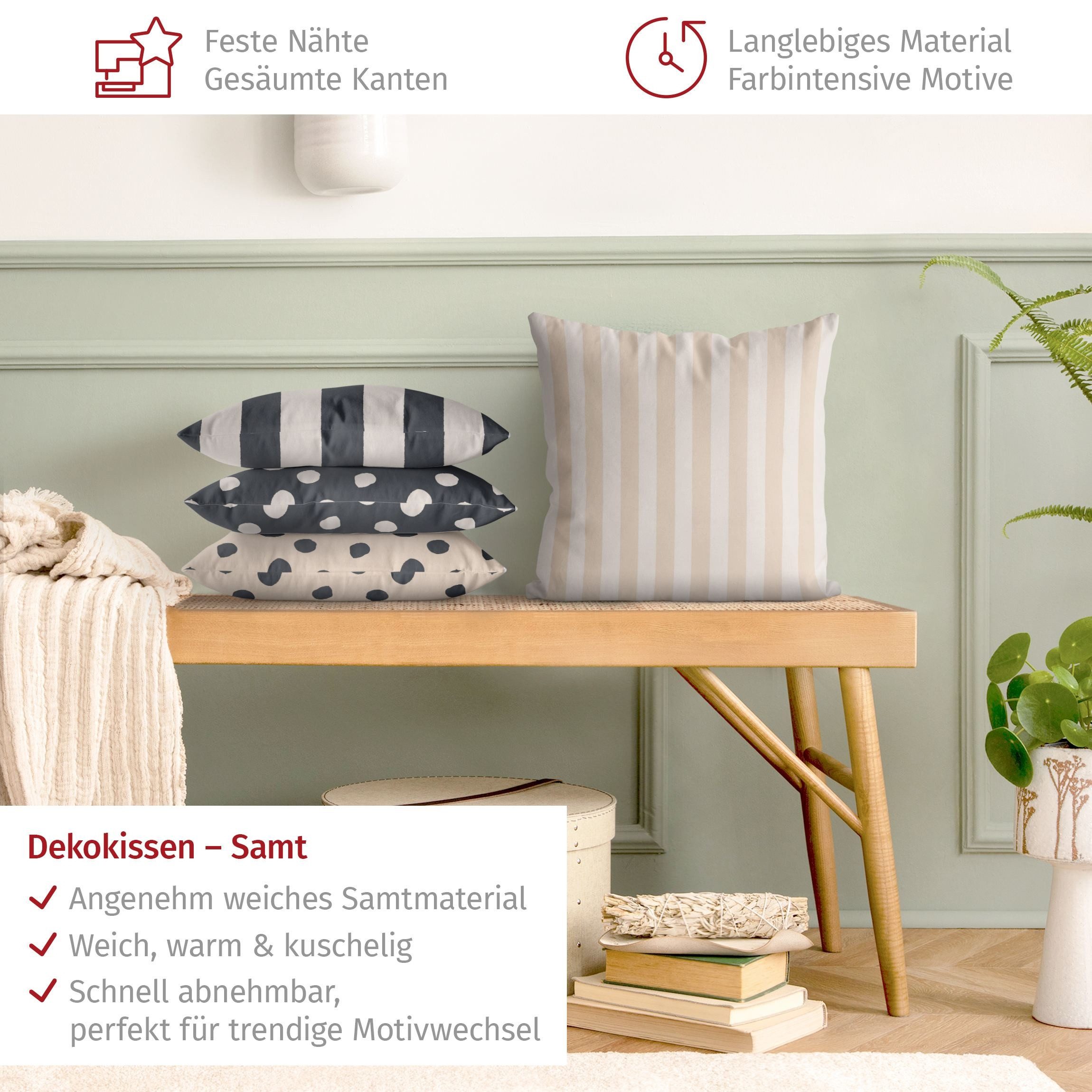 Bilderdepot24 Dekokissen 4-teilig drinnen Kissenhülle/ Sofakissen/ Zierkissen Kissenhülle bunt, Bezug mit / ohne Füllung Zierkissen Outdoor Sofa Bett