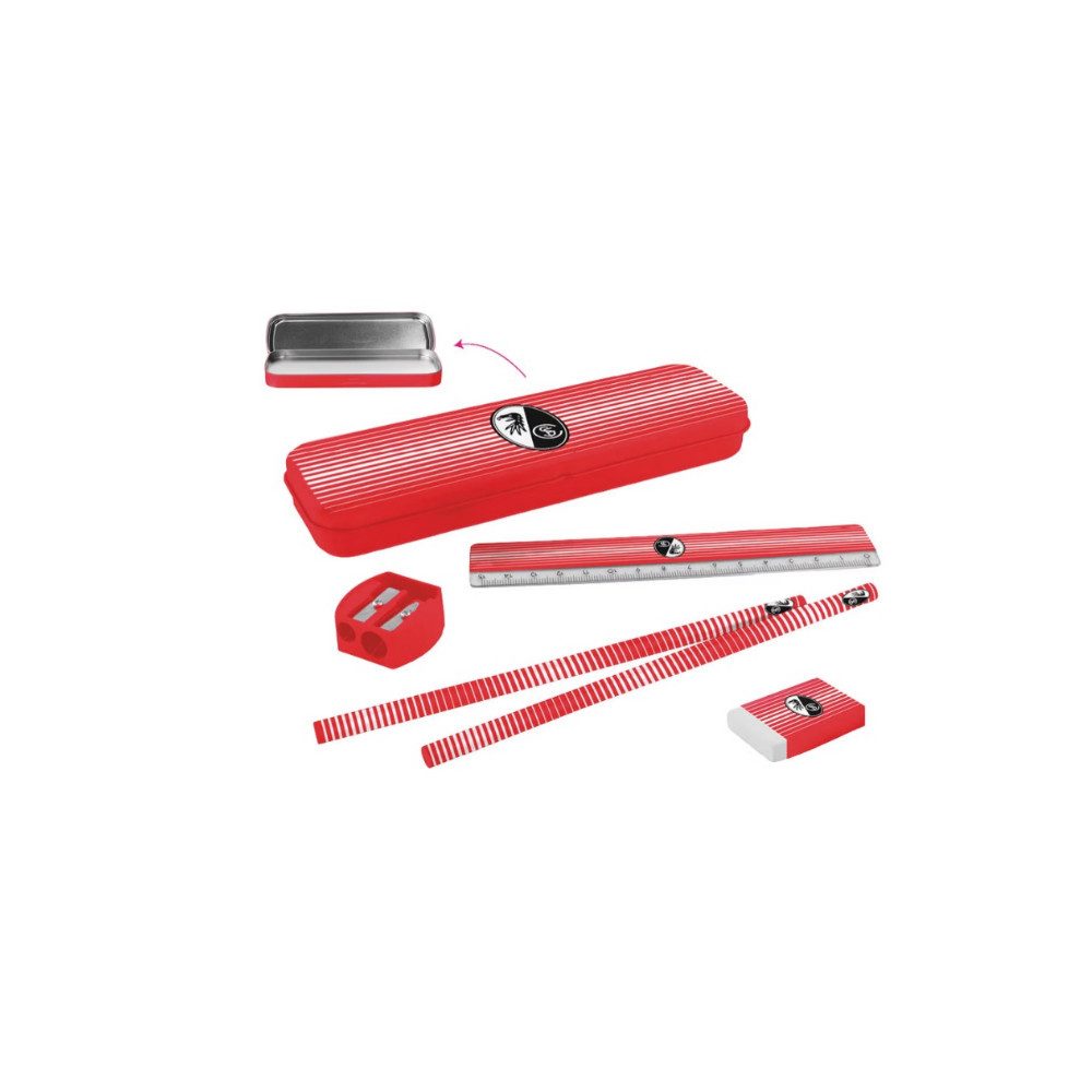 SC Freiburg Schulheft SC Freiburg Schul-Set "Metallbox" 6-teilig