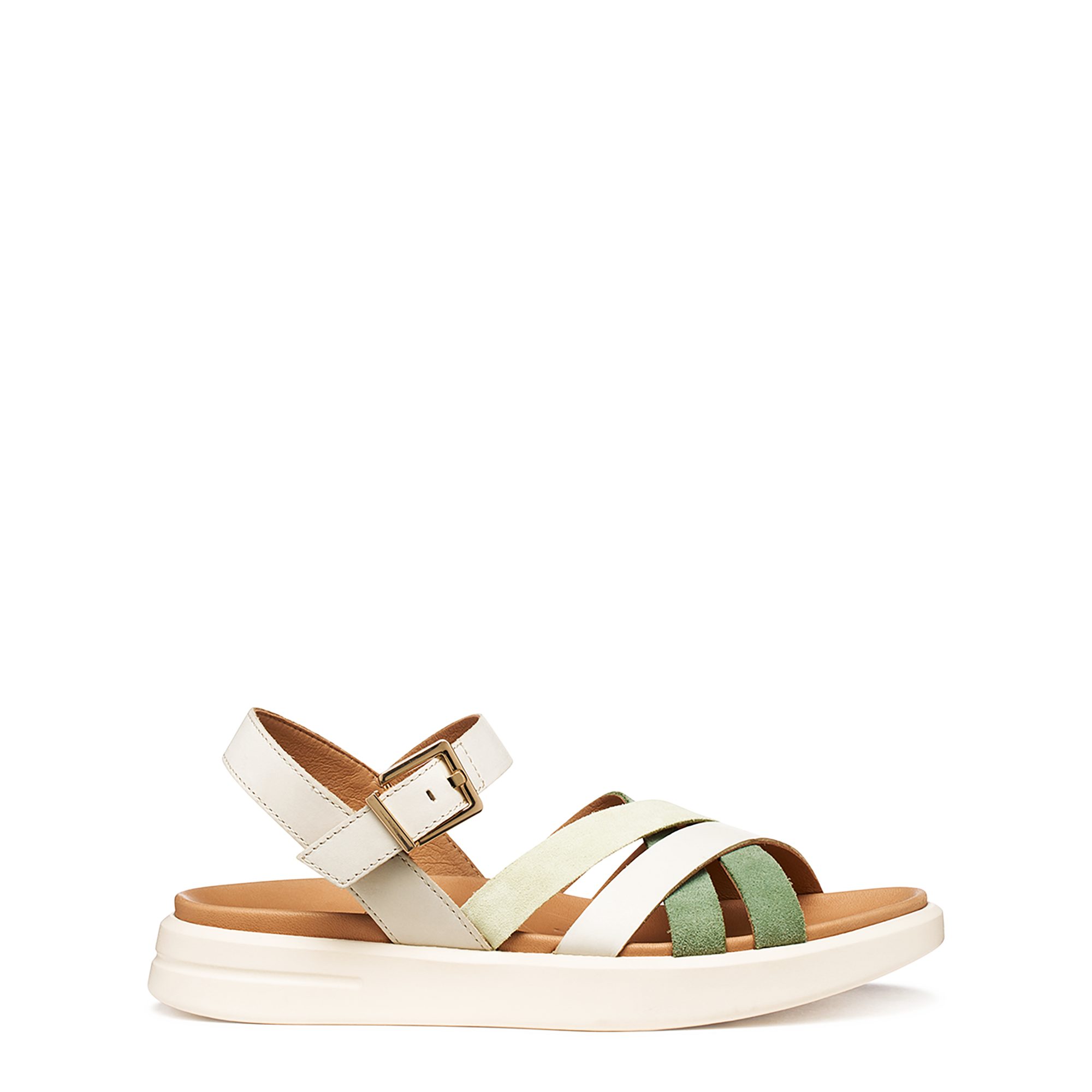 Geox GEOX XAND, Sandaletten, Beige / Grün, Damen Sandalette