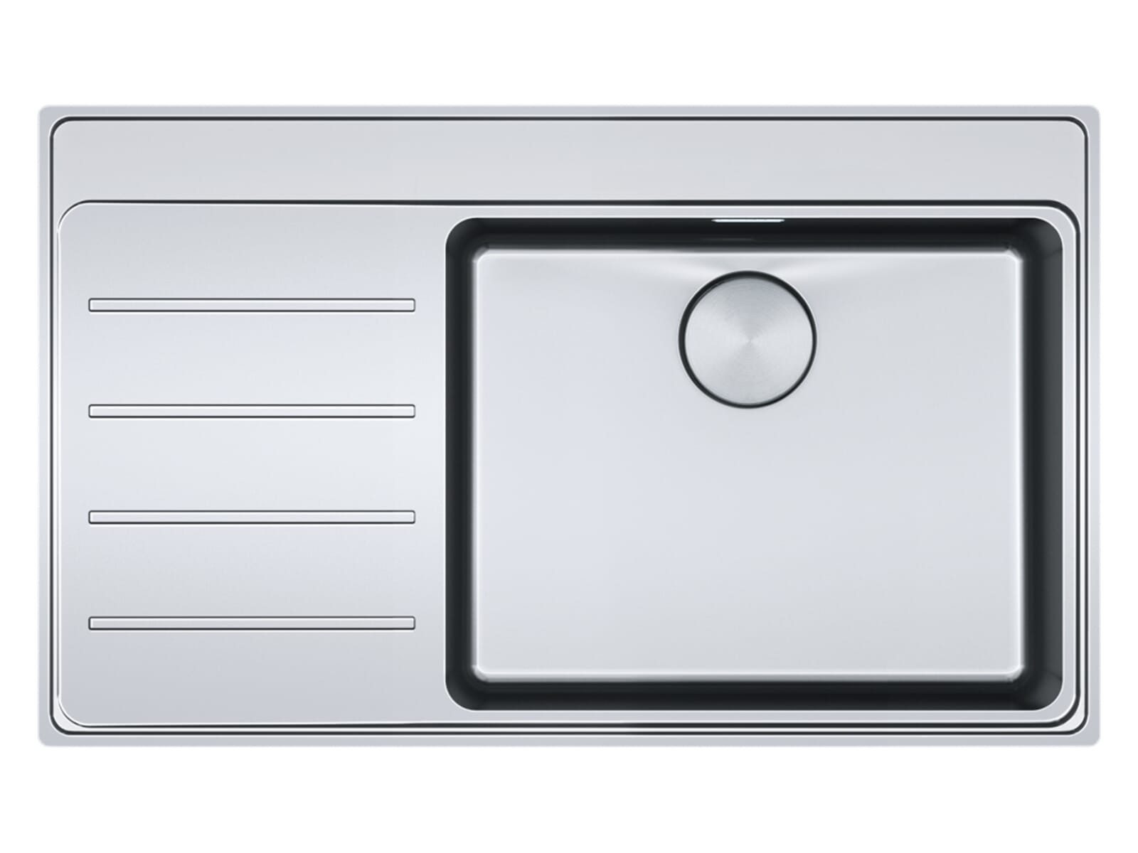 FRANKE Edelstahlspüle, rechteckig, 86/52 cm, (1 St)
