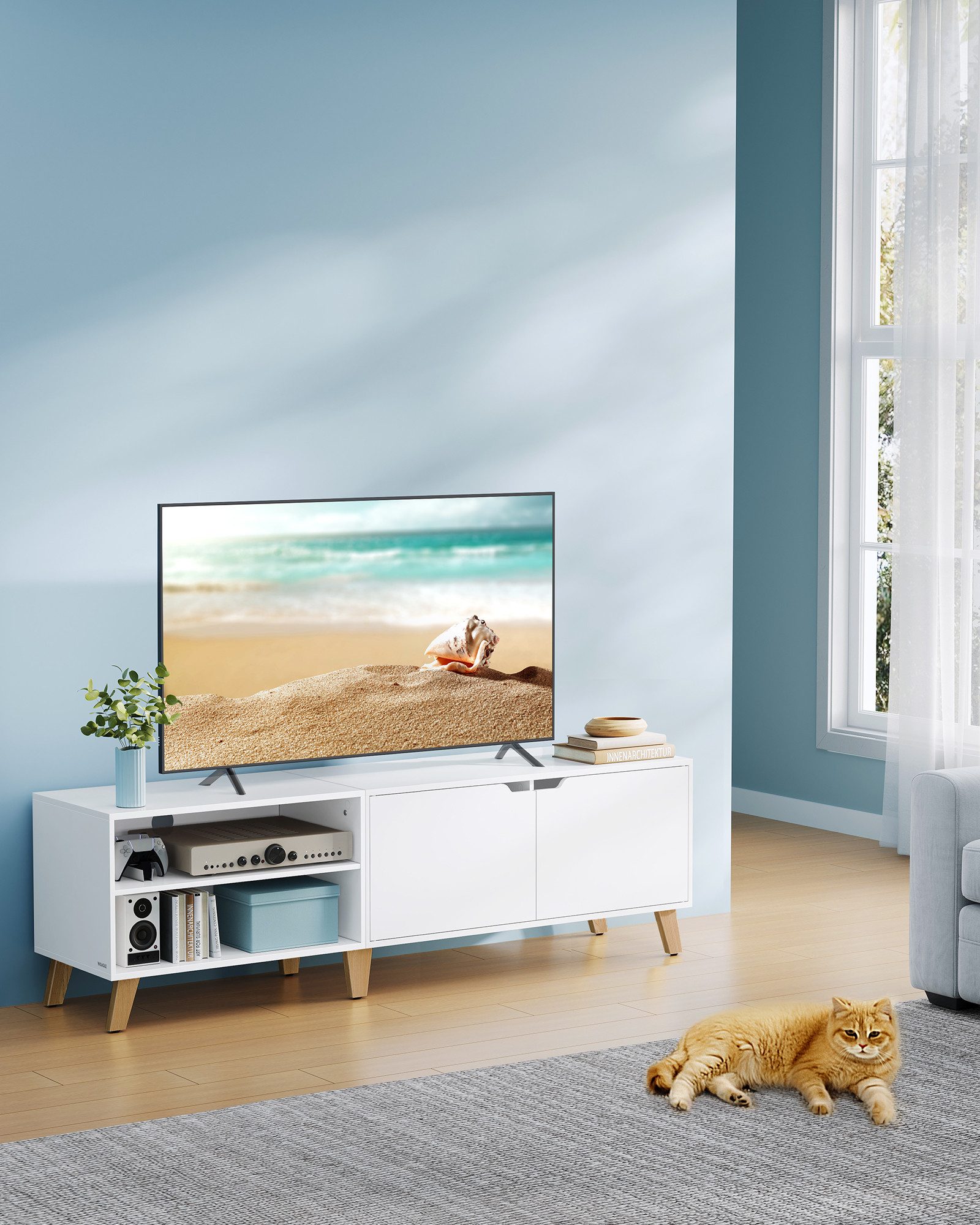 VASAGLE Lowboard TV-Schrank, Lange 160cm, für Fernseher bis zu 65 Zoll, bis günstig online kaufen