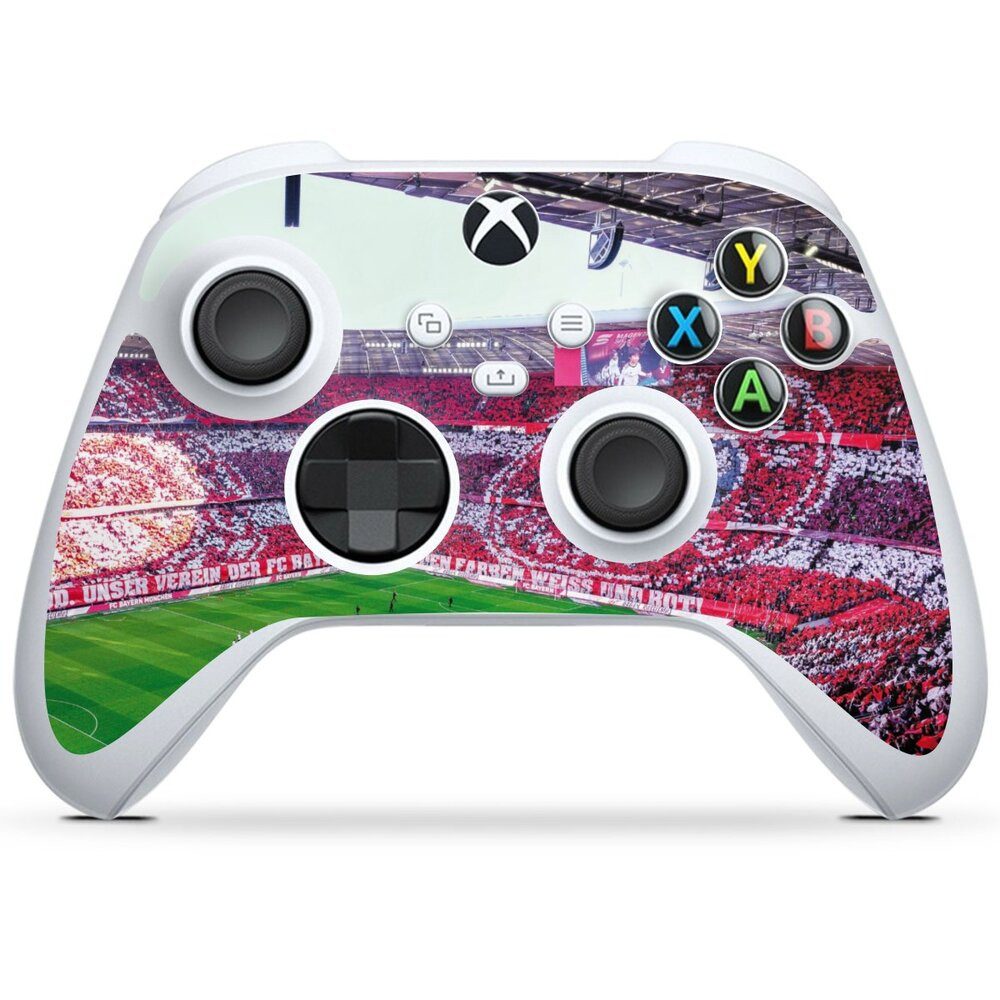 DeinDesign Konsolen-Cover FCB Stadion FC Bayern München FCB Stadion Tribüne, Microsoft Xbox Series S Controller Skin Aufkleber Sticker Folie