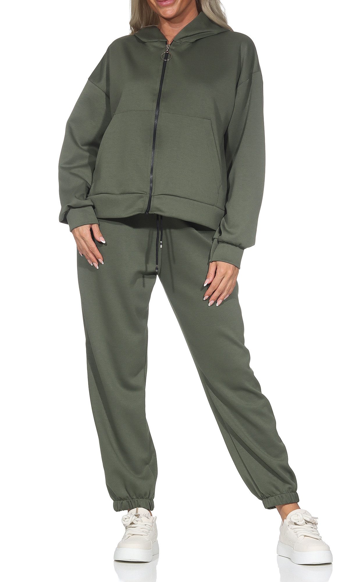 simaranda Jogginganzug Damen Jogginganzug 618 36-42 Olive