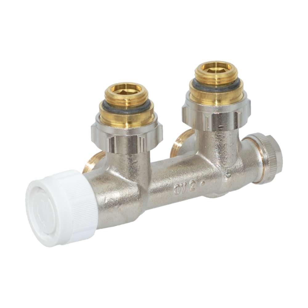 Oventrop Heizkörper Oventrop Anschlussarmatur Multiblock T, 1/2" AG x 3/4" AG, Eck, 118408