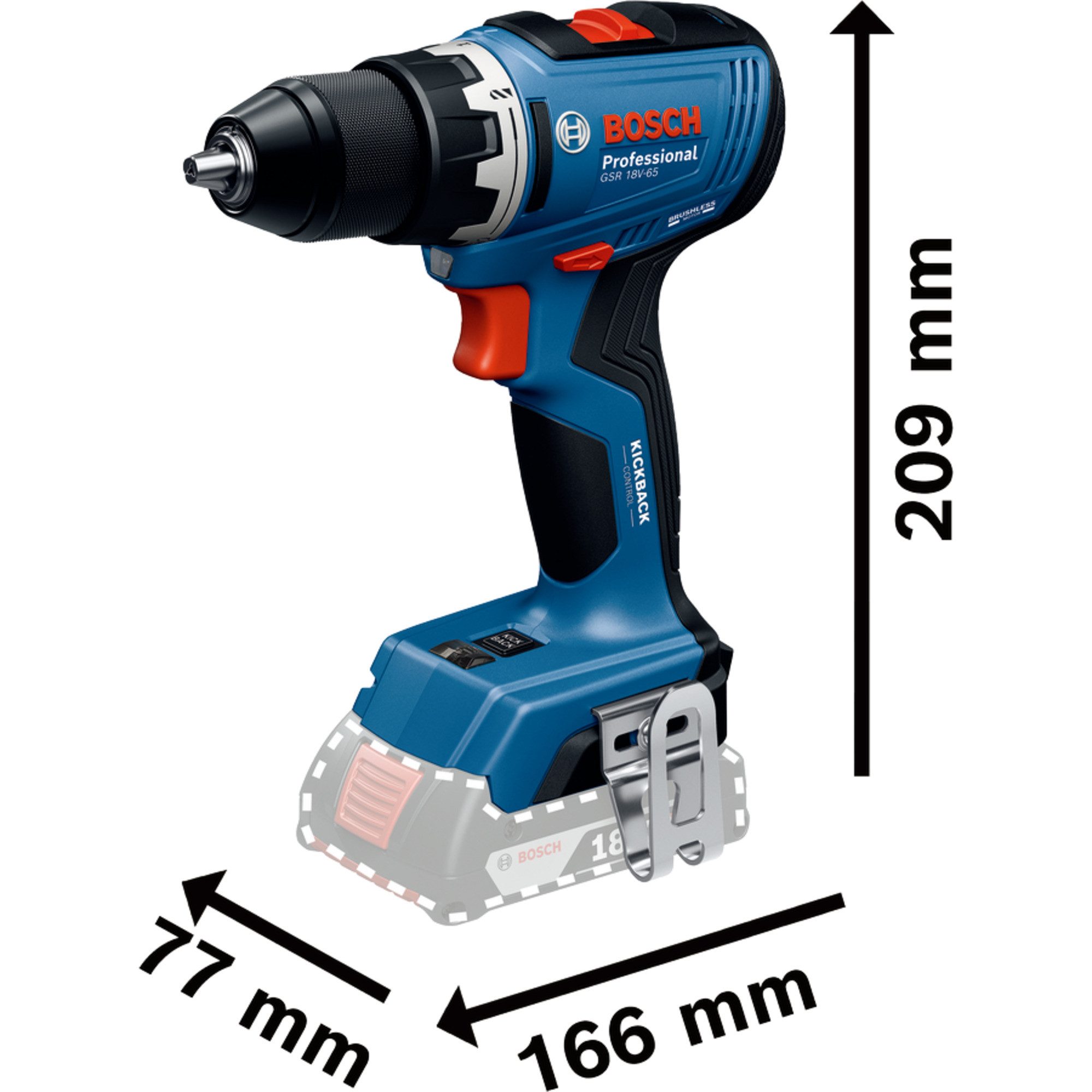 Bosch Professional Bohrmaschine Bosch Professional Combo Kit Akku-Bohrschrauber 18
