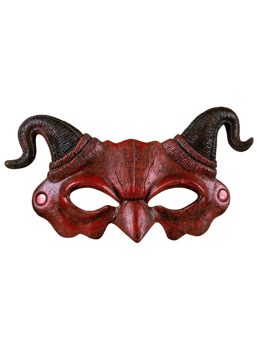 Boland Verkleidungsmaske Roter Teufel Maske aus PU-Schaum, Augenmaske für düstere Dämonen