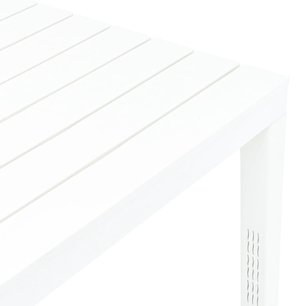 Kunststoff 72 Gartentisch | vidaXL Weiß 78 Weiß (1-St) x cm x Gartentisch Weiß 78