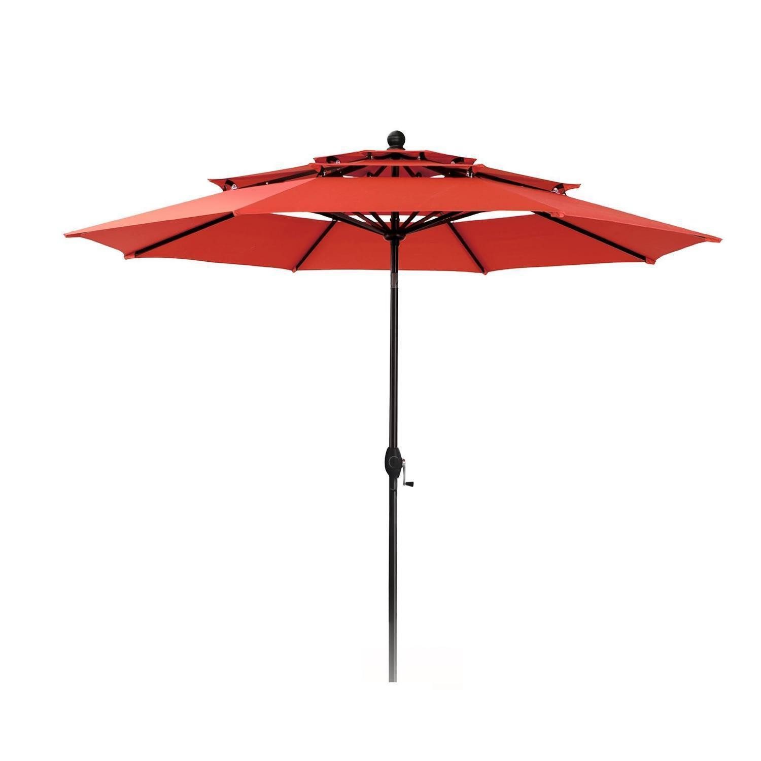 LuxusKollektion Balkonschirm Sonnenschirm Balkon 300cm Orangerot Kippfunktion