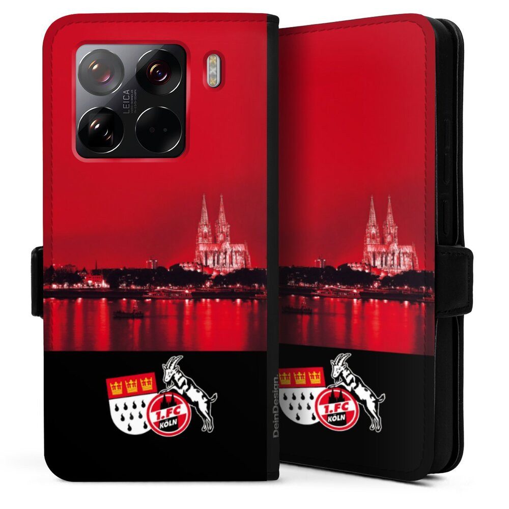 DeinDesign Handyhülle Skyline 1. FC Köln Offizielles Lizenzprodukt Skyline Köln Rot, Xiaomi 15 5G Hülle Handy Flip Case Wallet Cover Handytasche Leder