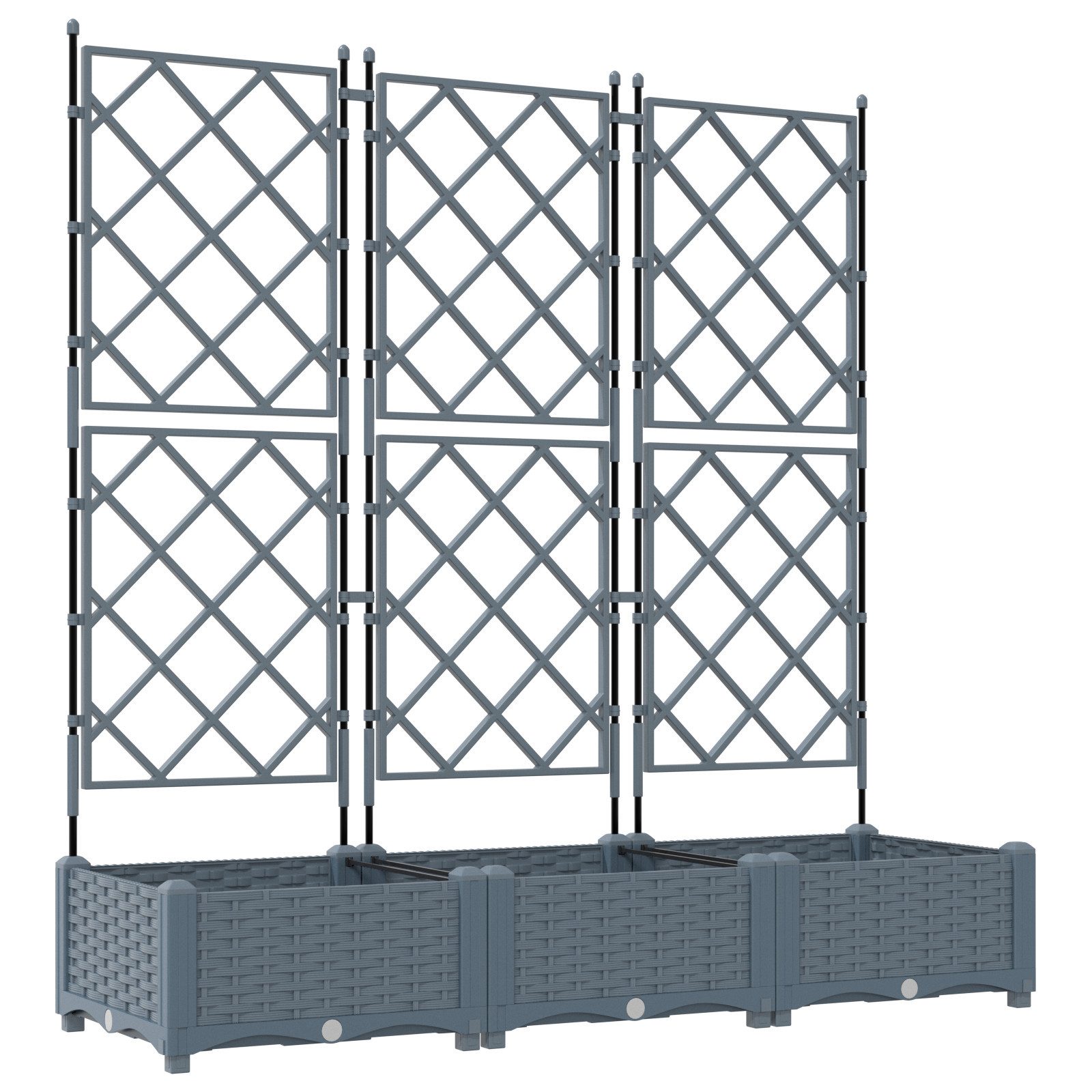 vidaXL Blumentopf Pflanzkasten mit Rankgitter 3 günstig online kaufen