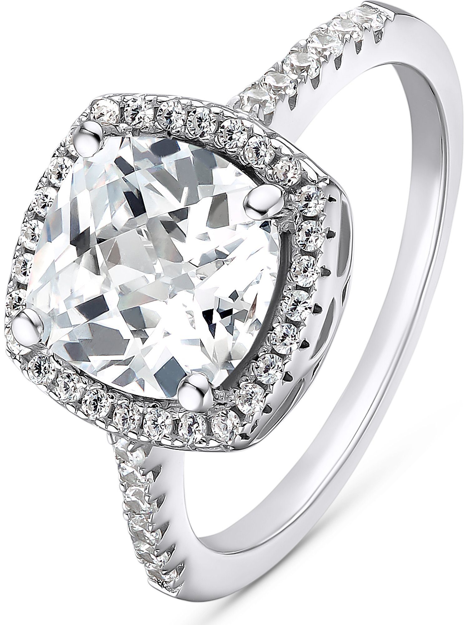 FAVS Silberring FAVS Damen-Damenring 925er Silber 1 Zirkonia, Zirkonia, synthetisch