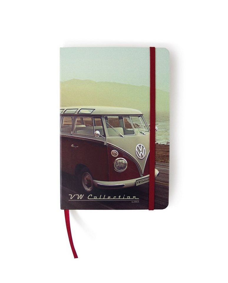Thumbnail - VW Collection by BRISA Notizbuch Volkswagen Tagebuch, liniert im Hardcover-Einband im T1 Bulli Design, Schreibbuch mit R...