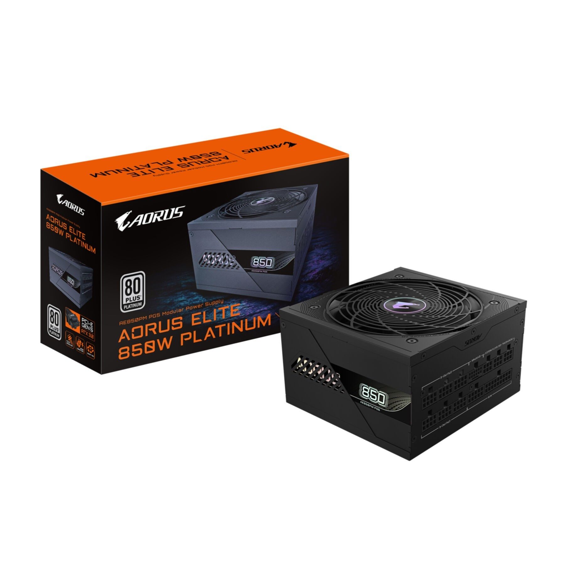 Gigabyte AORUS ELITE P850W Netzteil - PCIe 5.0, 80 PLUS Platinum, Vollmodulares Netzteil
