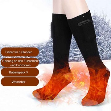 Viellan Skisocken Elektrische Socken, Skisocken, batteriebetrieben, beheizte Socken Wärme und Sicherheit, atmungsaktive Eigenschaften