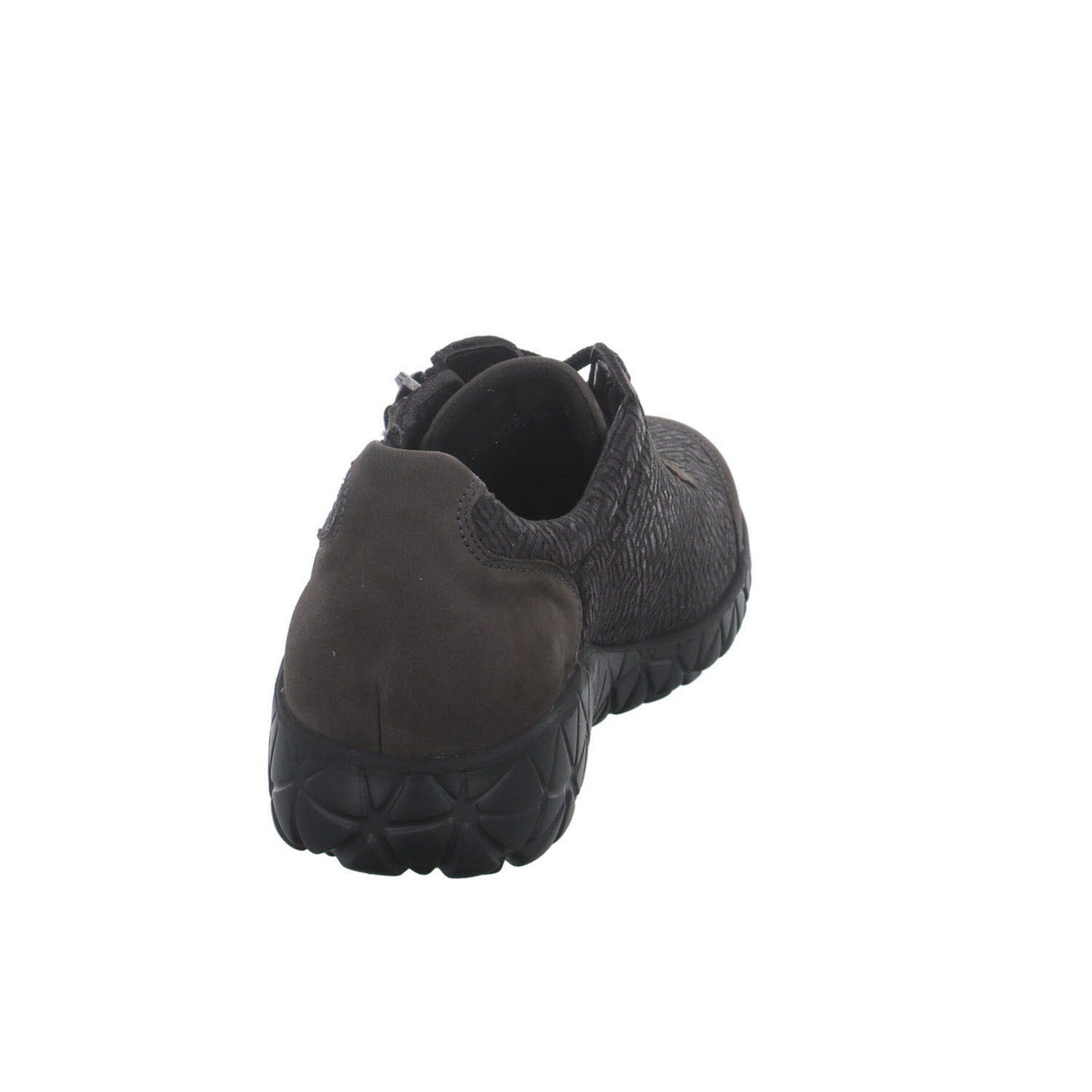 Waldläufer Damen Havy Schnürhalbschuhe Schnürschuh Leder-/Textilkombination CARBON Soft Schnürschuh