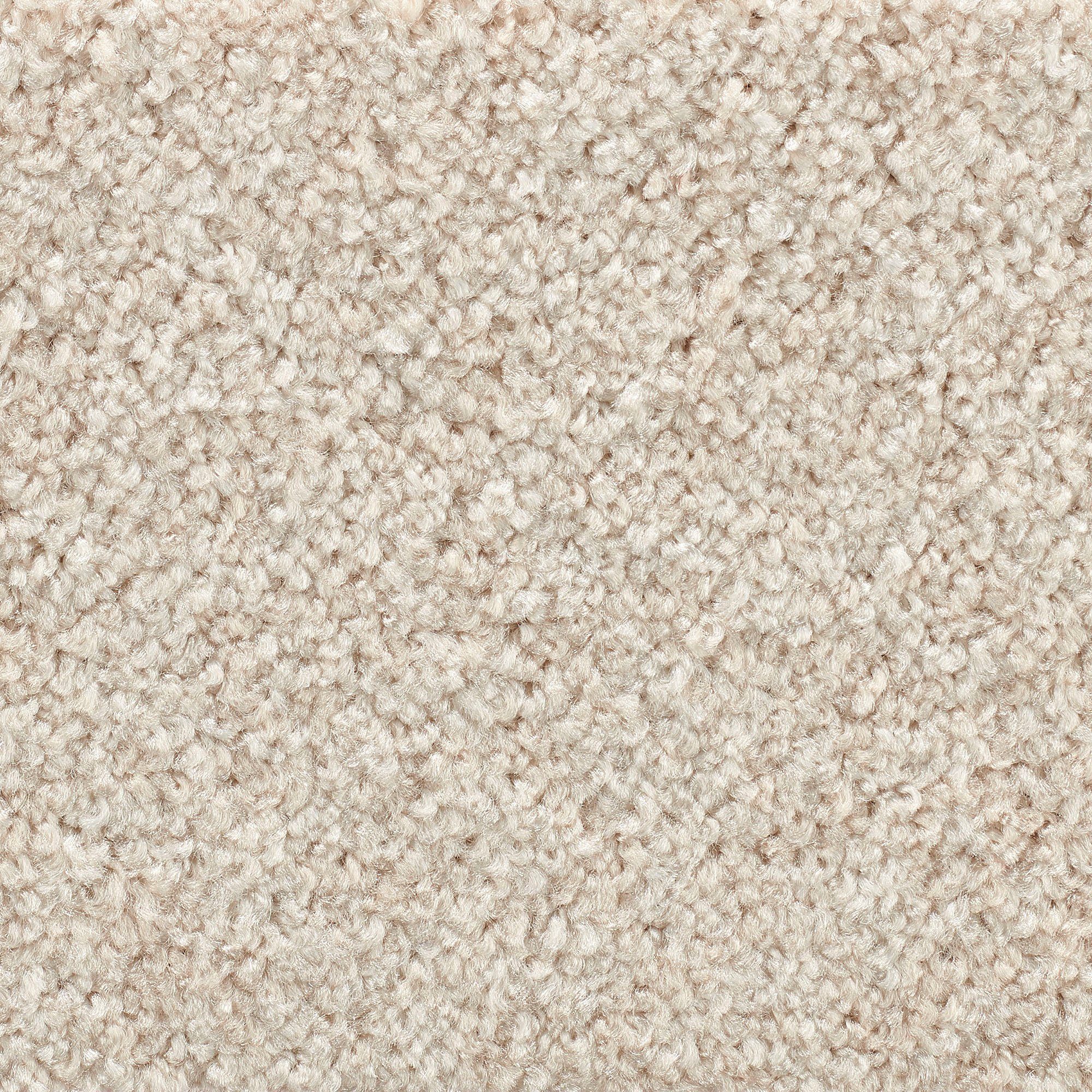 Teppichboden Veloursteppich Passion 1055, Vorwerk, rechteckig, Höhe: 7,6 mm, Wohnzimmer, Schlafzimmer, Kinderzimmer, Breite 400/500 cm weiß-beige