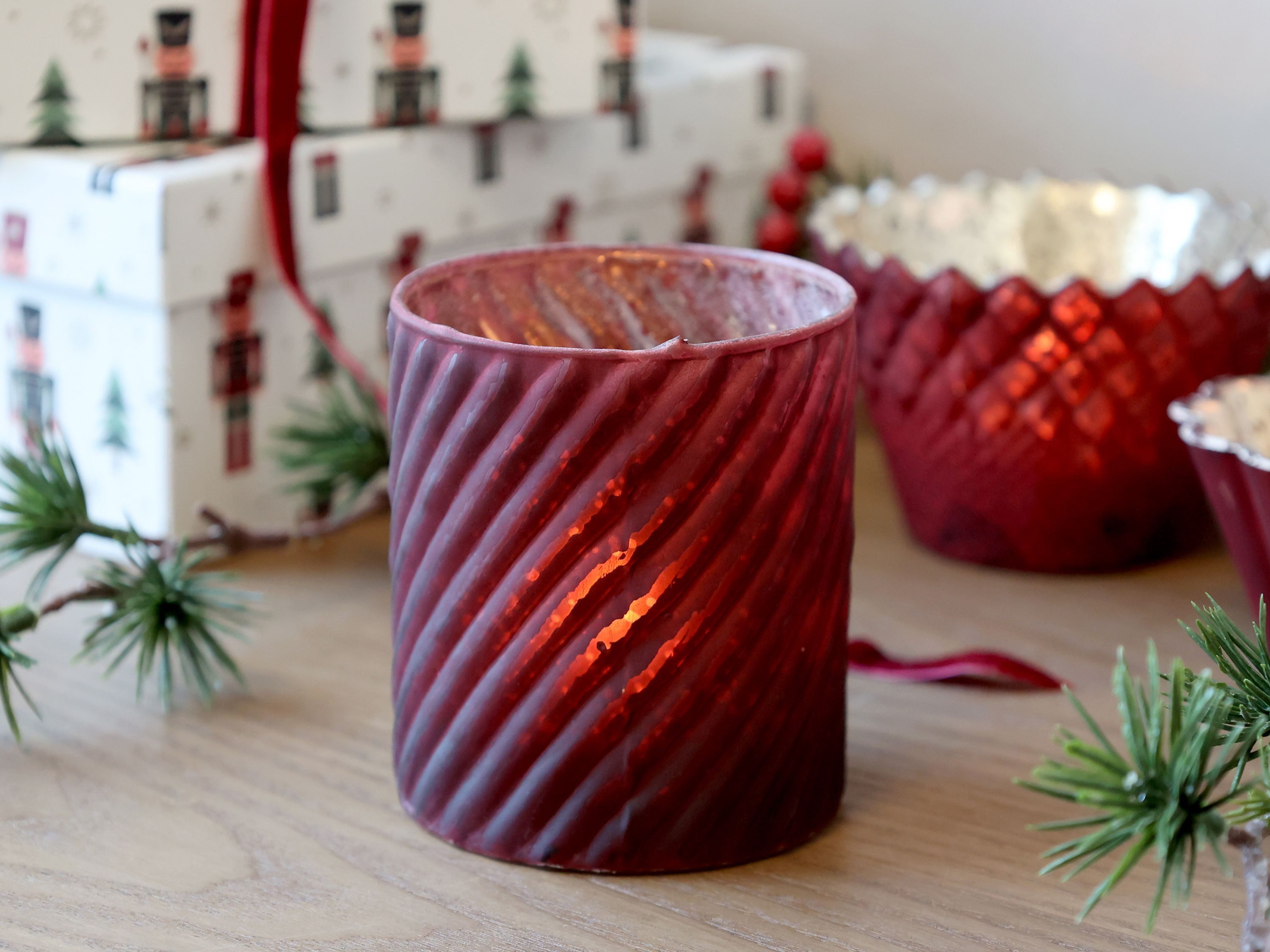 Chic Antique Windlicht Glas Teelichthalter Windlicht günstig online kaufen