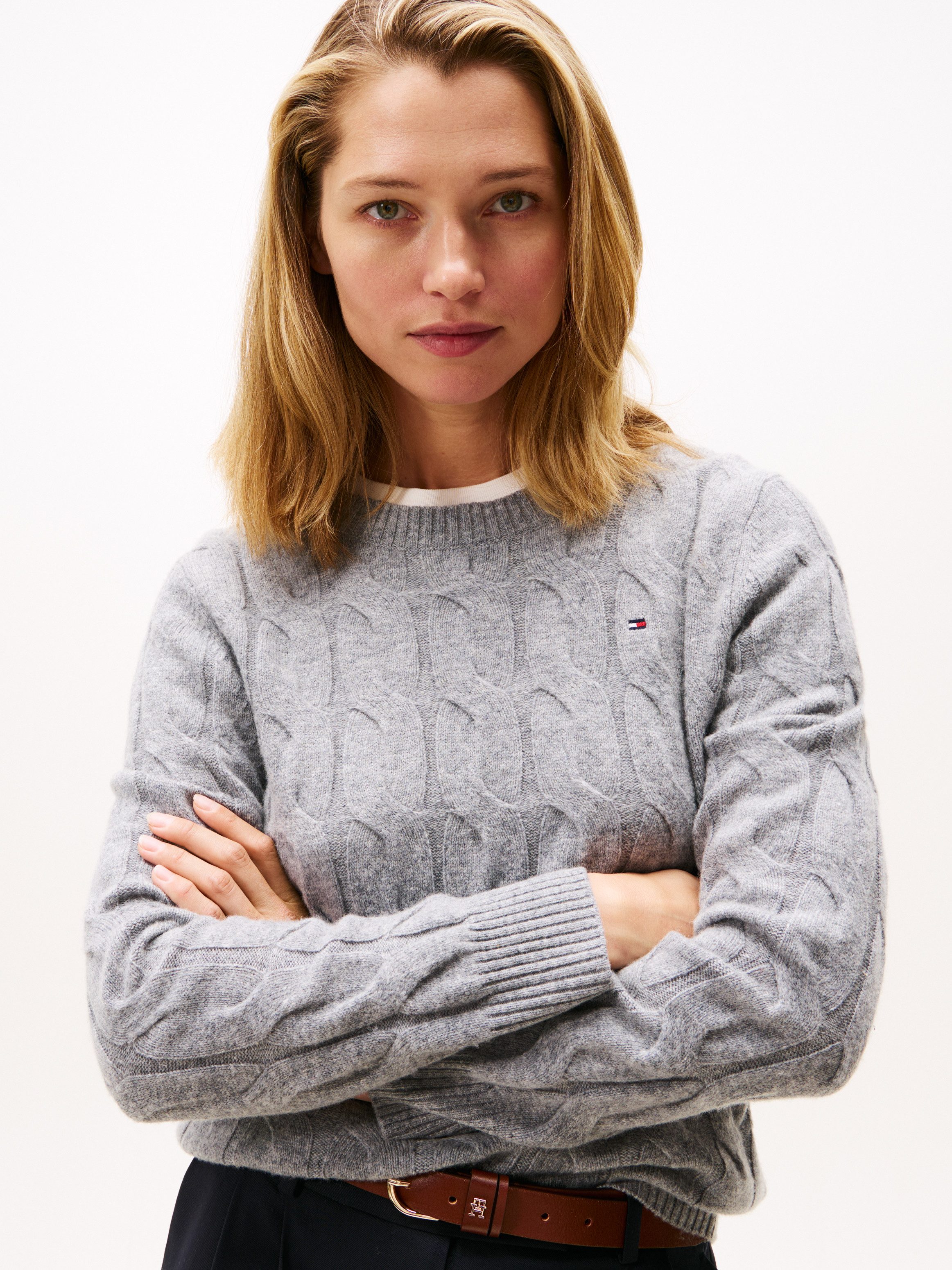 Tommy Hilfiger Strickpullover SOFT WOOL CABLE günstig online kaufen