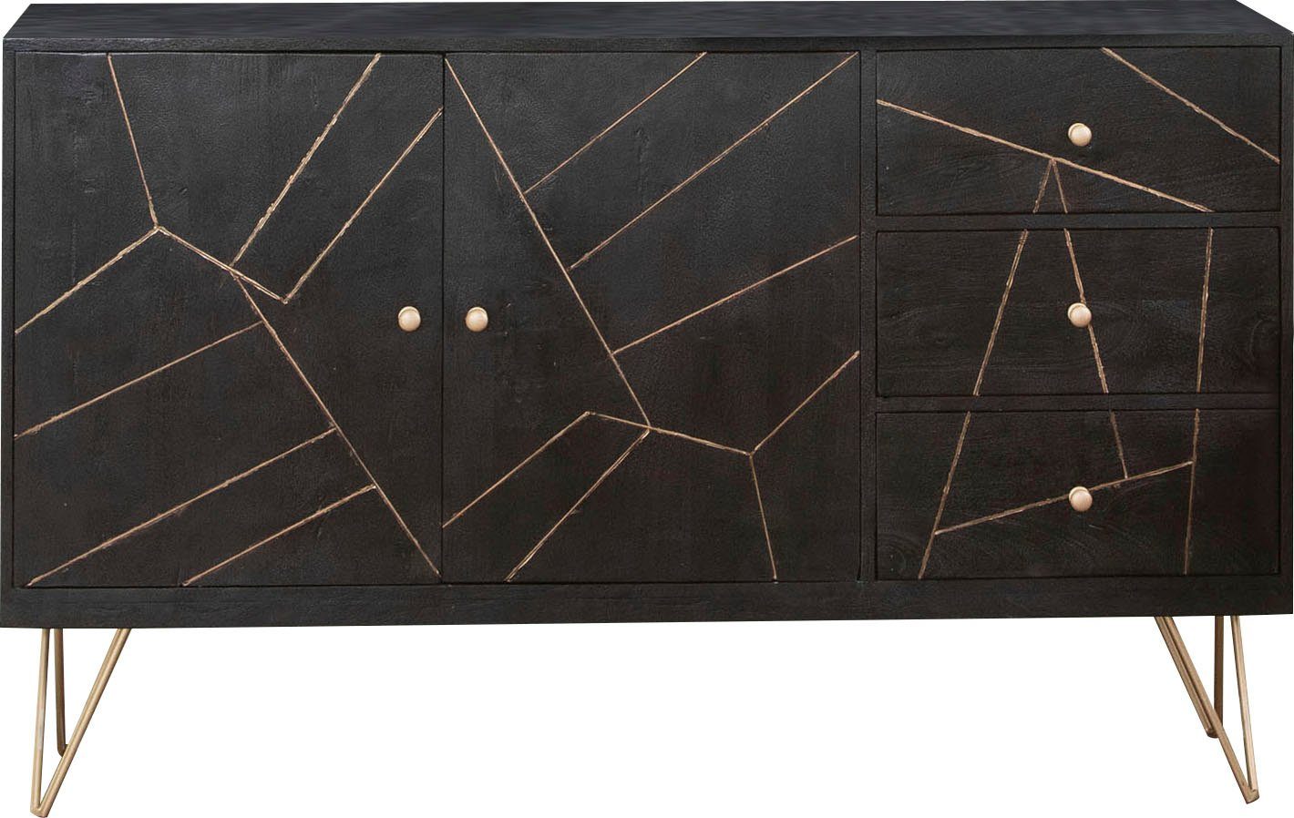 Gutmann Factory Sideboard, Kommode mit modernen Haarnadel Beinen, Breite 145 cm. € 710,96