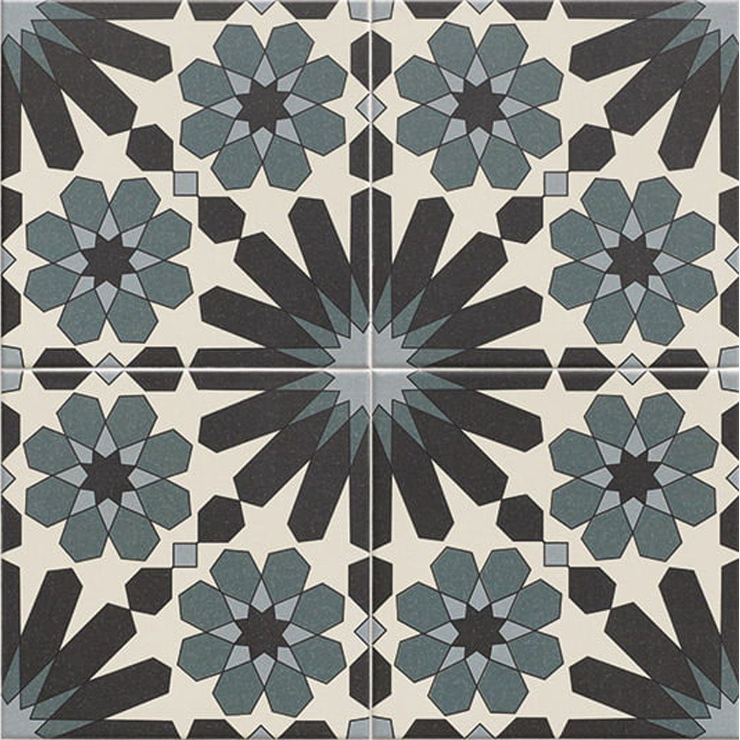 Casa Moro Bodenfliese Marokkanische Fliesen Meknes 20x20 cm, Steinzeug, bunt, Bodenfliesen & Wandfliesen für Bad & Küche, Küchenrückwand Badezimmer, 1 qm FL8022