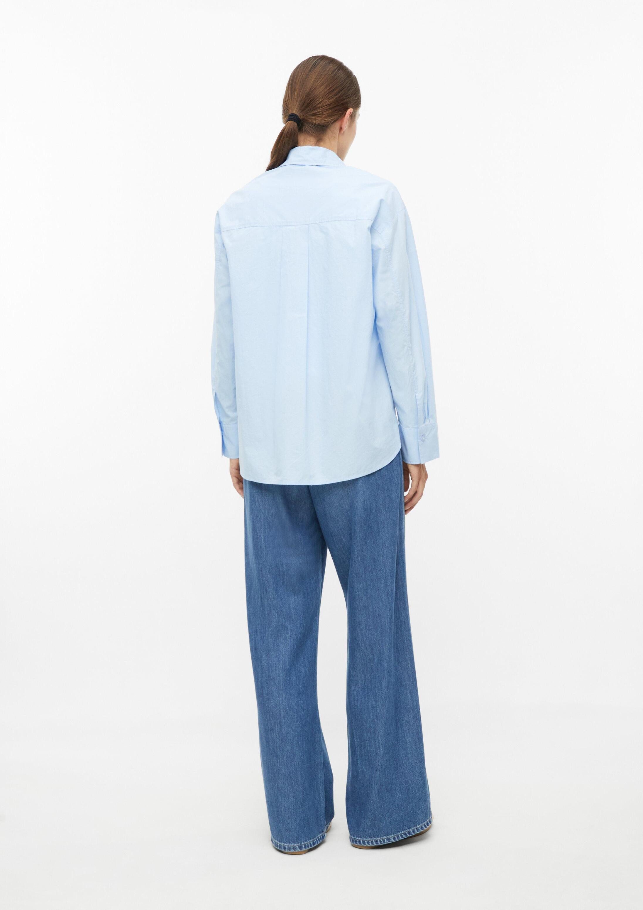 s.Oliver Langarmbluse Bluse Poplin-Bluse mit Brusttasche