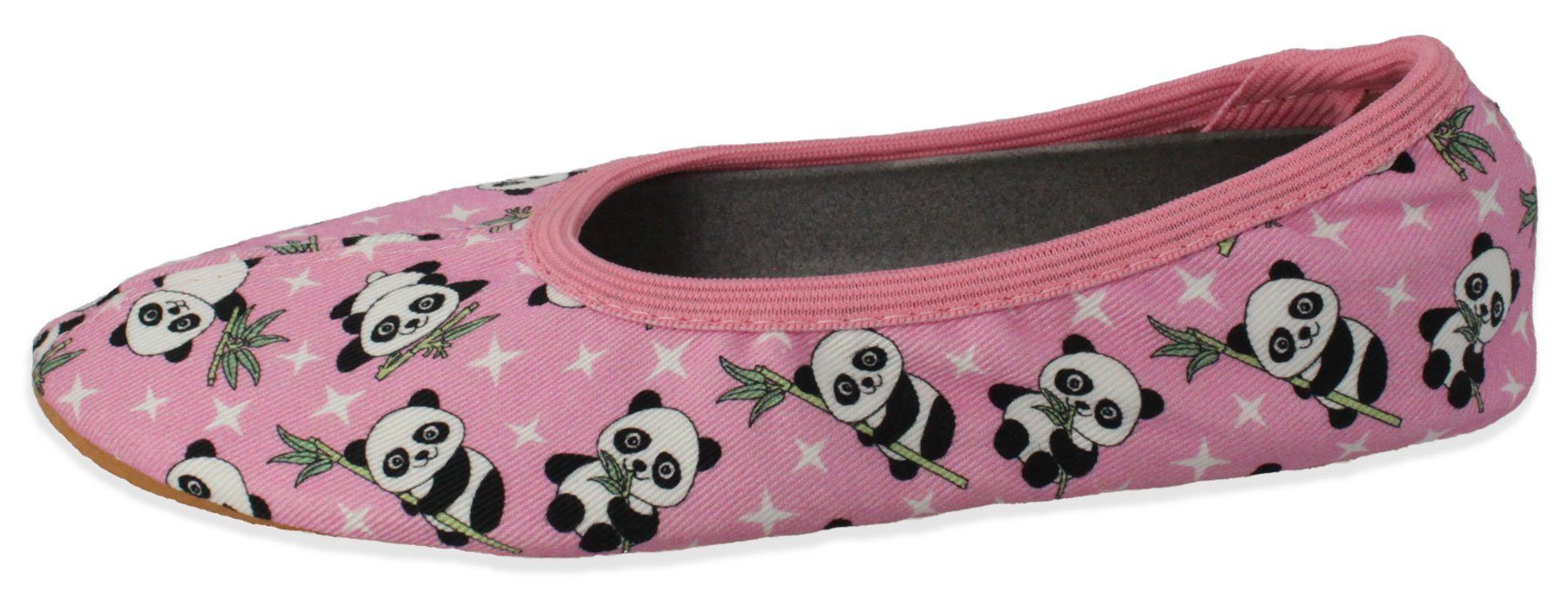 Beck Schläppchen Pandagirl Gymnastikschuh rutschfest, Hand genäht – Bild 2 von 5