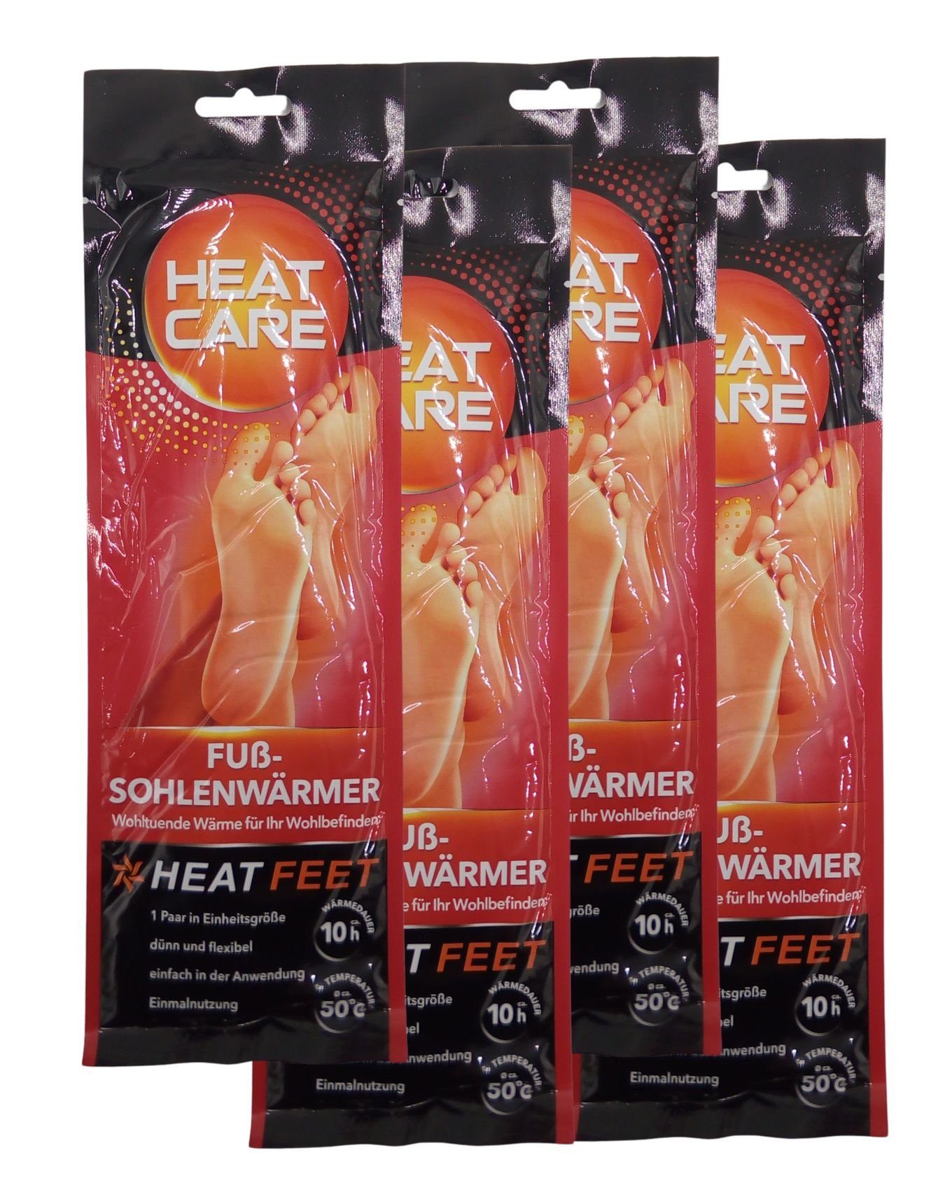 BURI Fußwärmer 4 Paar Fußsohlenwärmer "Heat Feet" Wärmesohlen Schuhwärmer Sohle Fußwä
