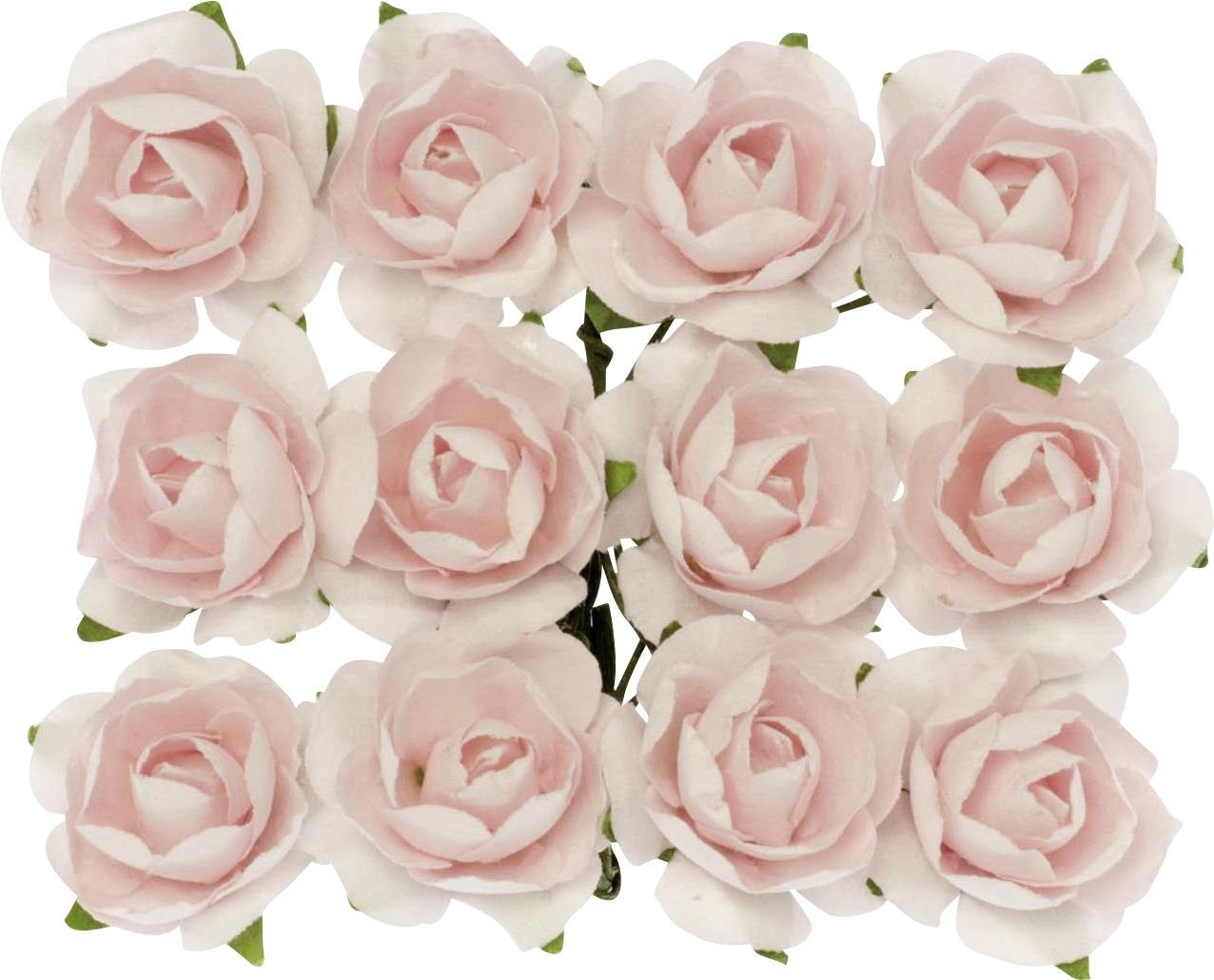Glorex Hochzeitskarte Glorex Röschen rosa mit Draht 18mm 12 Stück
