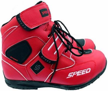 UE Stock Unisex Leder Motorradstiefel Wasserdichtes Kurze Stiefel Gr. 40 Rot Motorradstiefel