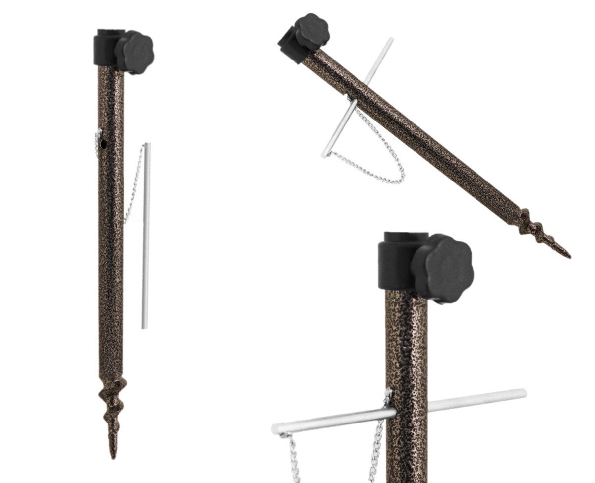 Delphin.sk Angelschirmhalter Schirmständer Langlebig mit Bohrer für Angelschirm Sonnen Schirm 38cm, für Stöcke bis Ø 20 mm