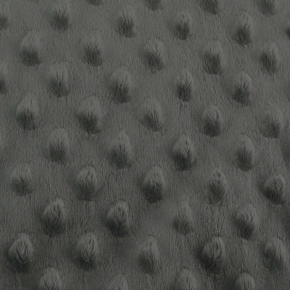 Thumbnail - SCHÖNER LEBEN. Stoff Fleece Minky dots Noppen dunkelgrau Kuschel Stoff Flausch