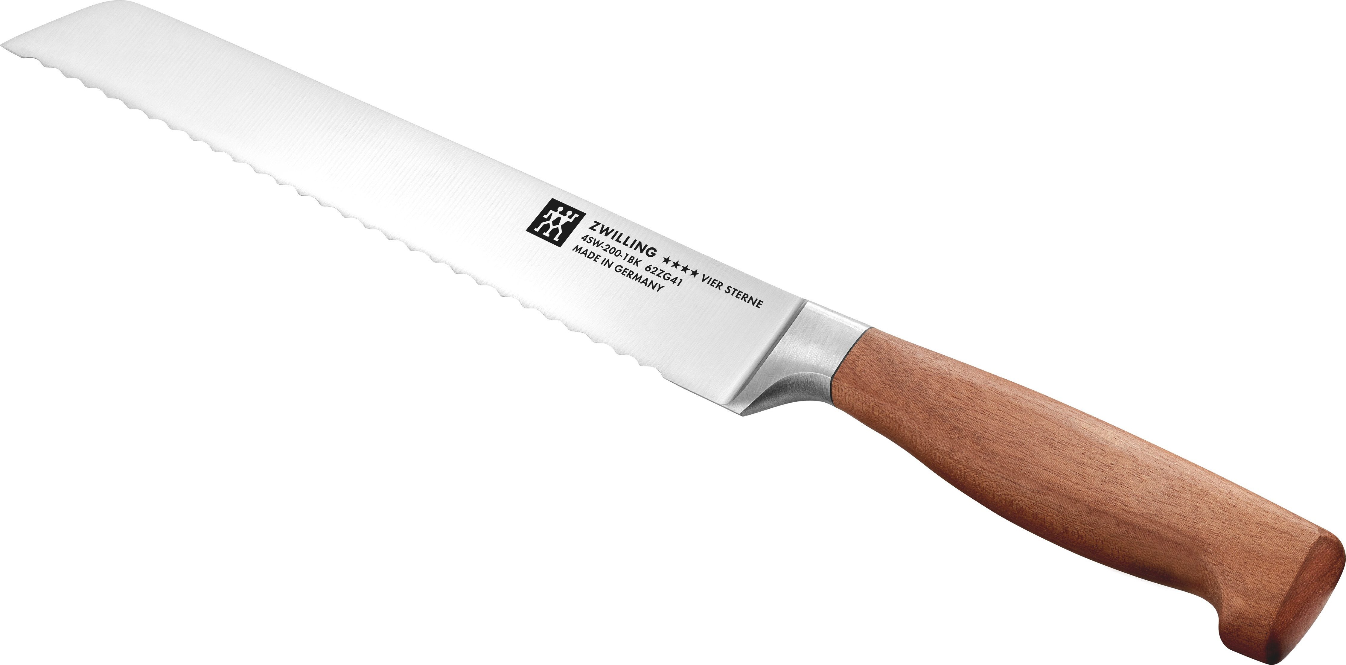 Zwilling Fleischmesser VIER STERNE Wood, Made in Germany, Eigehärtete Klinge, FSC-Zertifizitiertes Holz