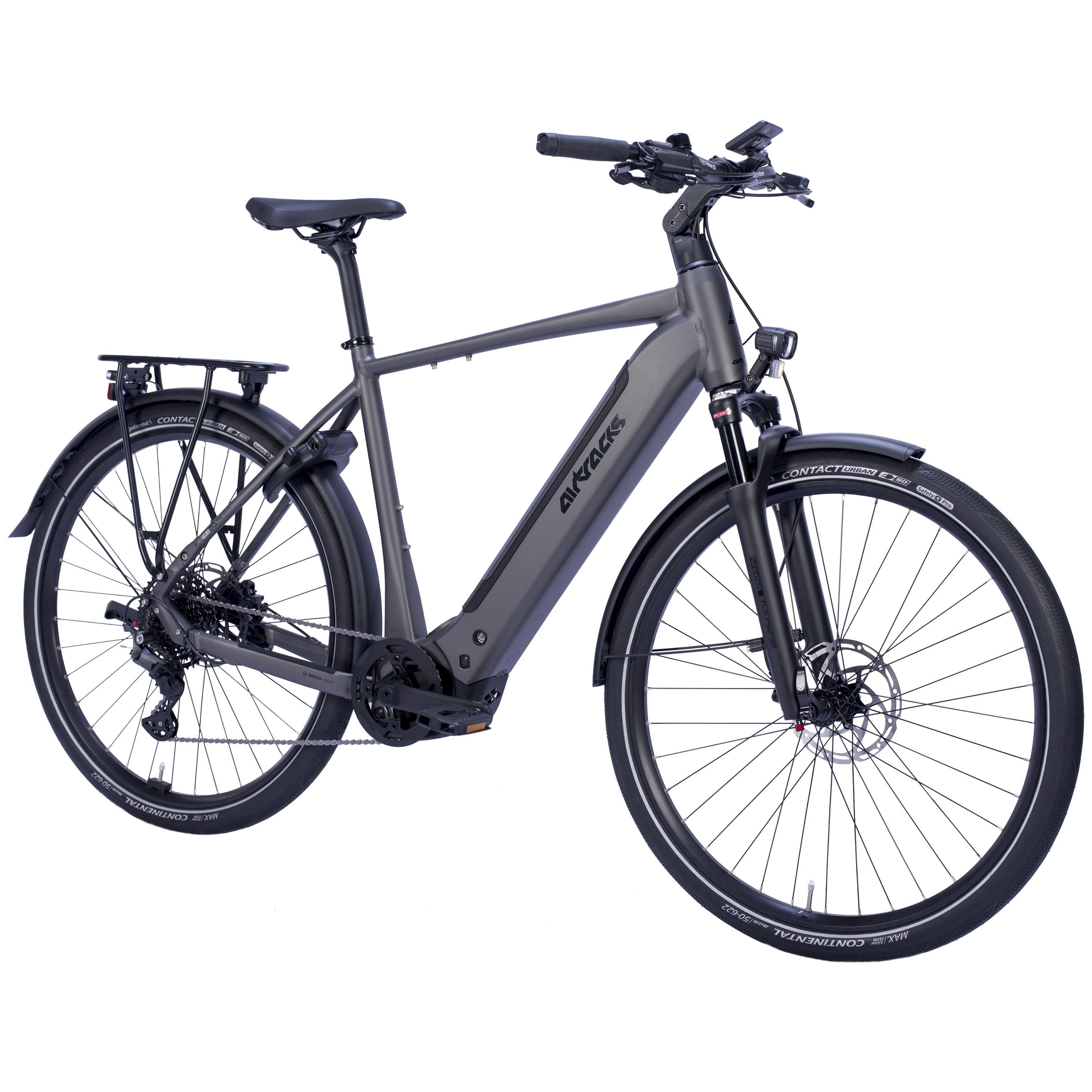 Airtracks E-Bike Trekkingrad 28 Herren E-Bike Trekking Fahrrad TERRA TR2 BOSCH Performance Line PX, 10 Gang Shimano Deore RD-M5130 SGS, Linkglide, 10-fach Schaltwerk, Kettenschaltung, Mittelmotor, 600 Wh, (Smart System, Akku PowerTube 600 Wh), Display Intuvia 100, Größen 52cm 56cm 60cm - Mod.2026