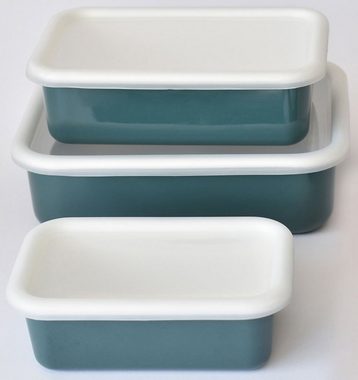 Honeyware Frischhaltedose Color Line, Emaille, Kunststoff, (1-tlg), geeignet zum Kochen, Backen, Servieren, Aufbewahren und Einfrieren