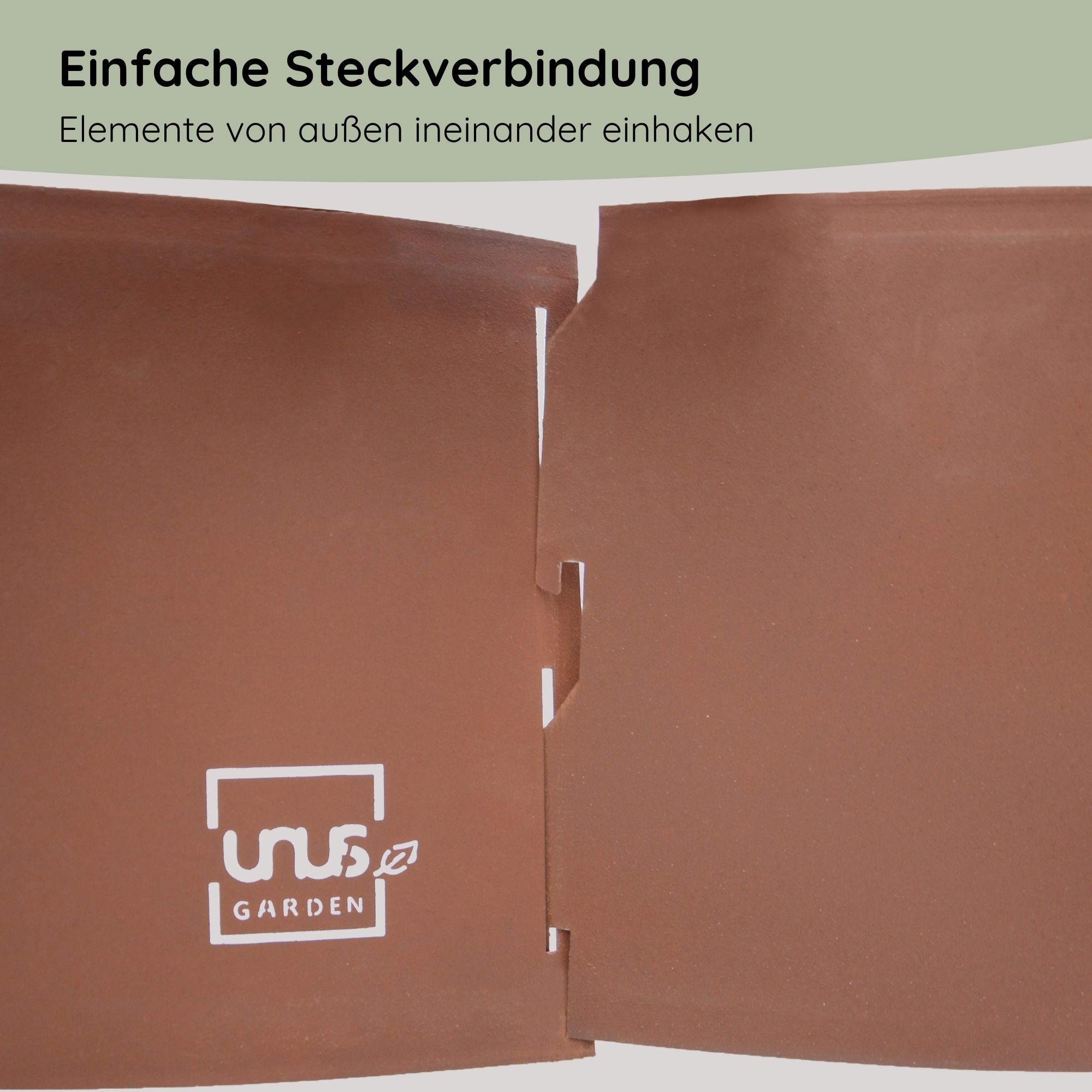UNUS GARDEN Hochbeet Kräuterschnecke Rostoptik (3 Ringe Ø 30, 60 und 90 cm), Kräuterspirale Kräuterpyramide Pflanzring