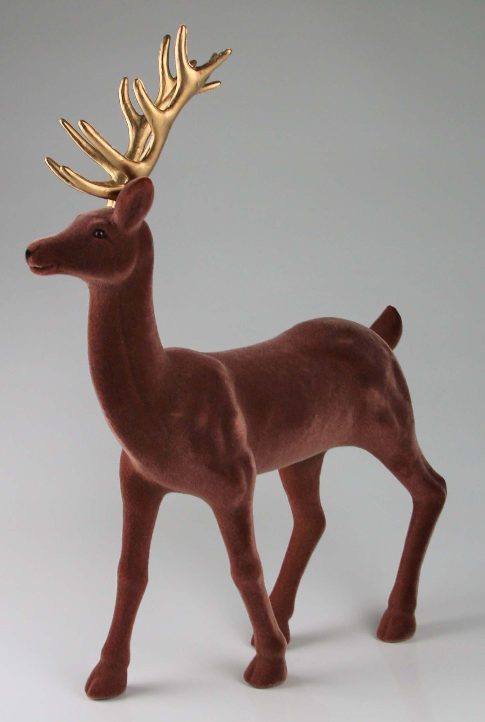 mit AM Weihnachtsdeko (1 goldenem Design Weihnachtsfigur St), Geweih