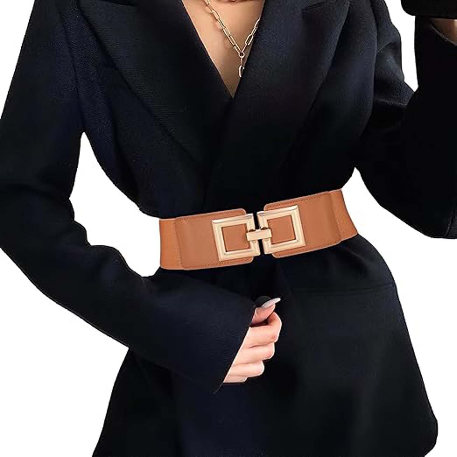 Zaewry Taillengürtel Damen Breiter Elastischer Taillengürtel Vintage Hüftgürtel