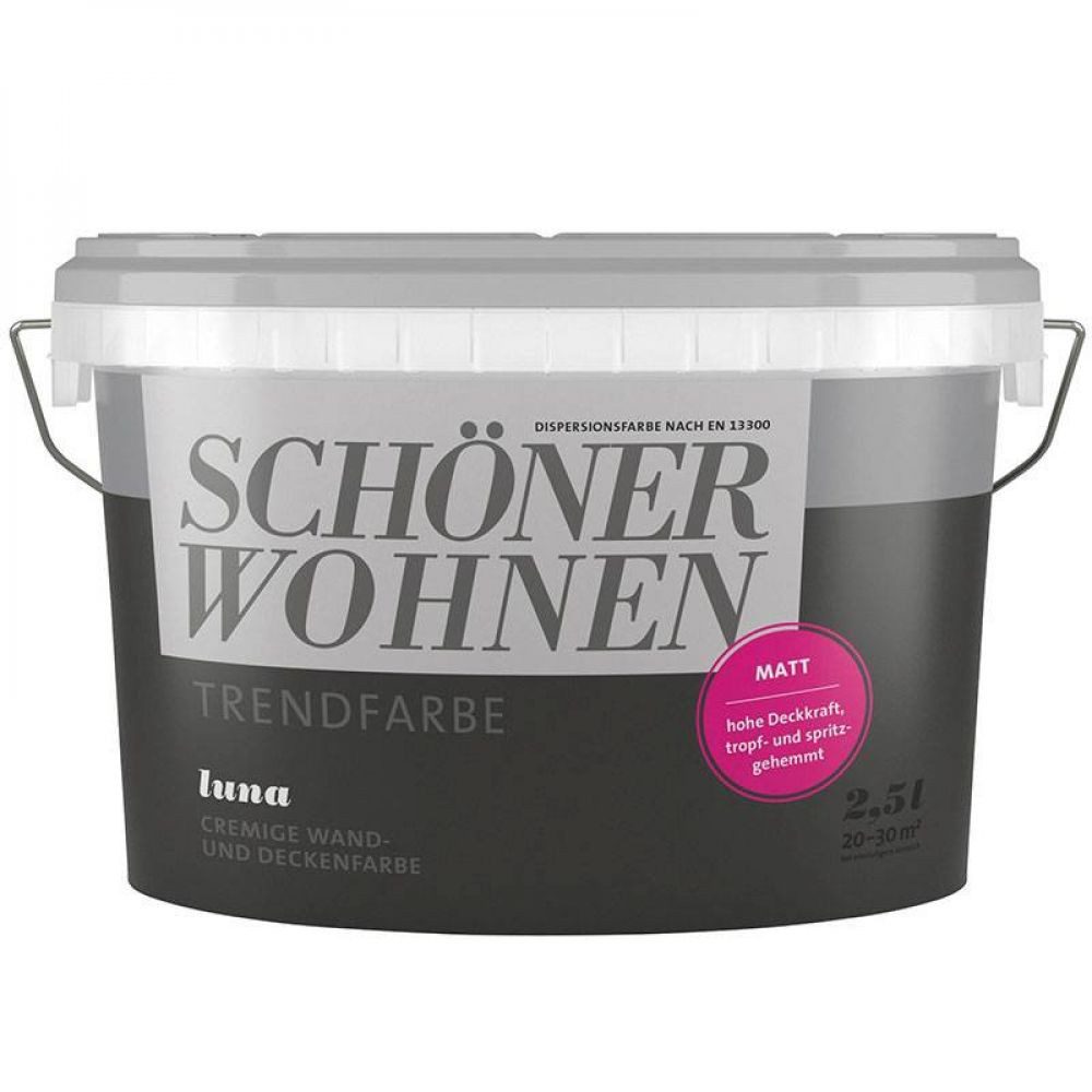 SCHÖNER WOHNEN FARBE Wandfarbe SW Trend Wandfarbe matt 2,5L Luna 7502