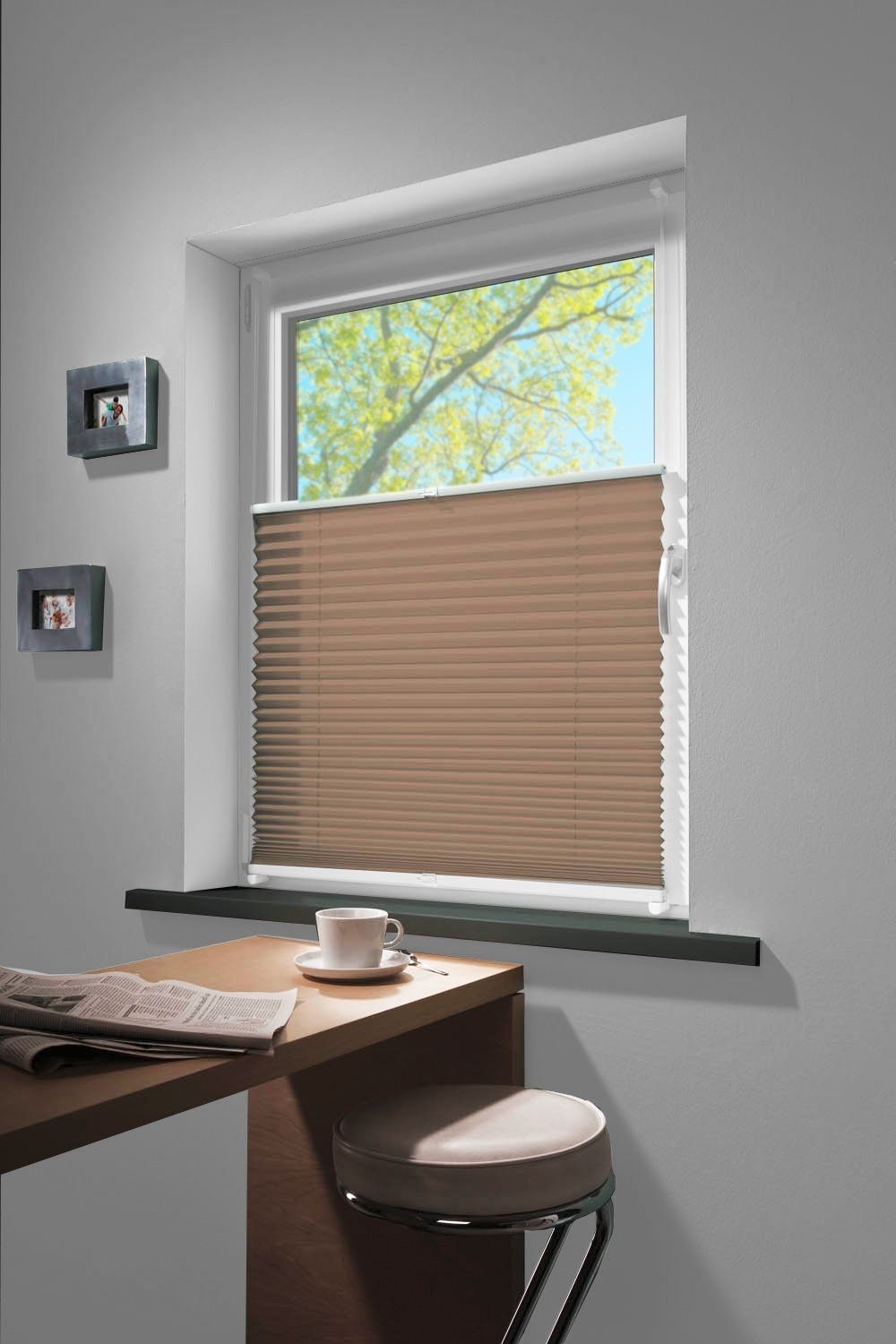 mydeco Plissee FREE, Plissee, Taupe, B günstig online kaufen