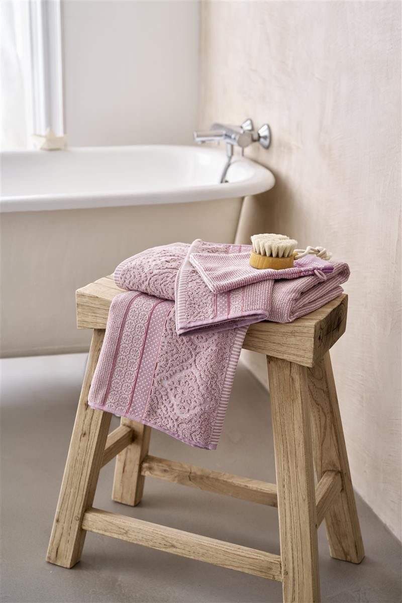 PiP Studio Gästehandtuch Soft Zellige Gästehandtuch lila 30x50cm (1 Stück), 100% Baumwolle (320899)