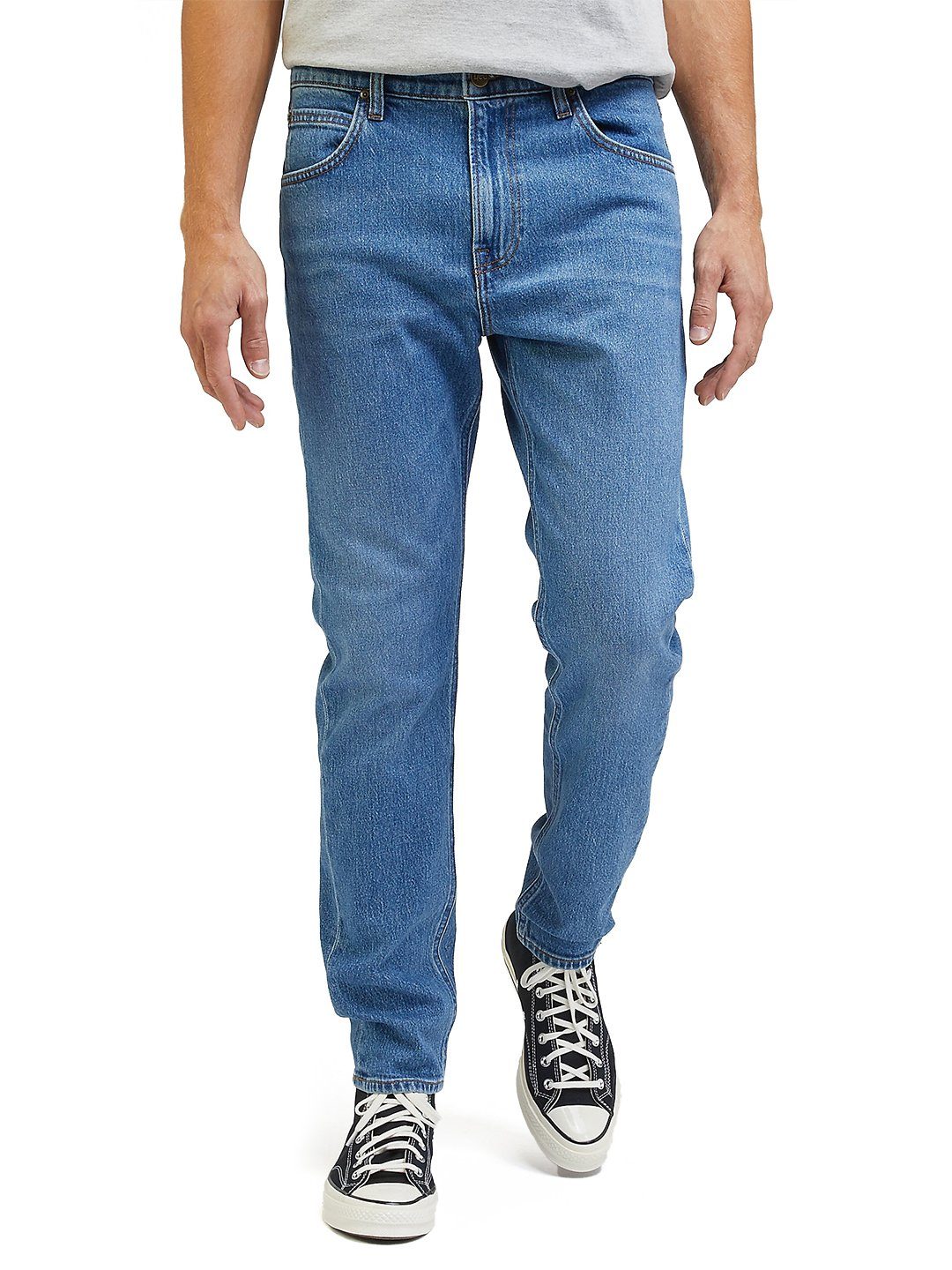 Blue Into Tapered-fit-Jeans Regular Hose - Austin Lee® Worn The