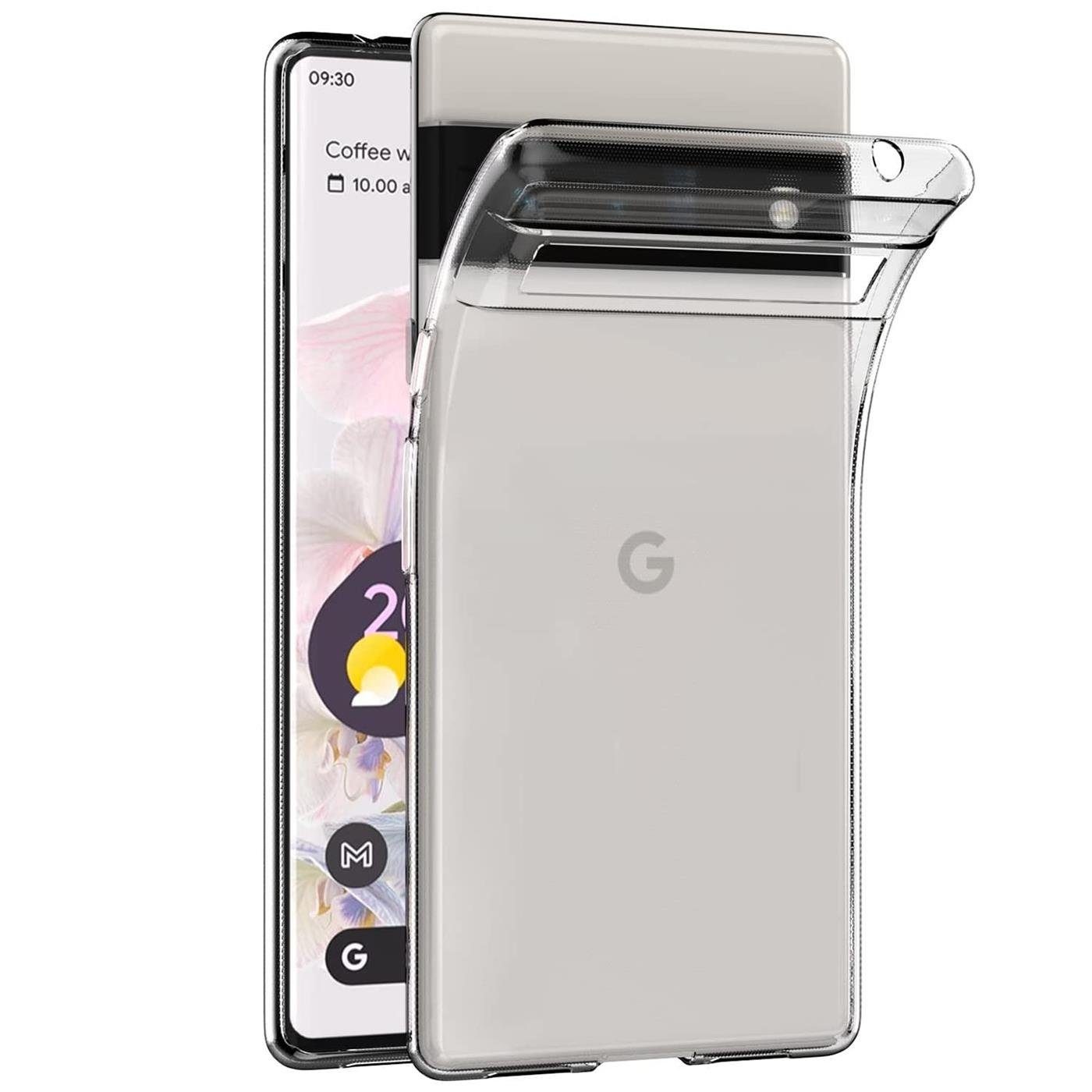 CoolGadget Handyhülle Silikon Handy Hülle Slim für Google Pixel 6 Pro 6,7 Zoll, dünne TPU Schutzhülle Case in transparent / durchsichtig