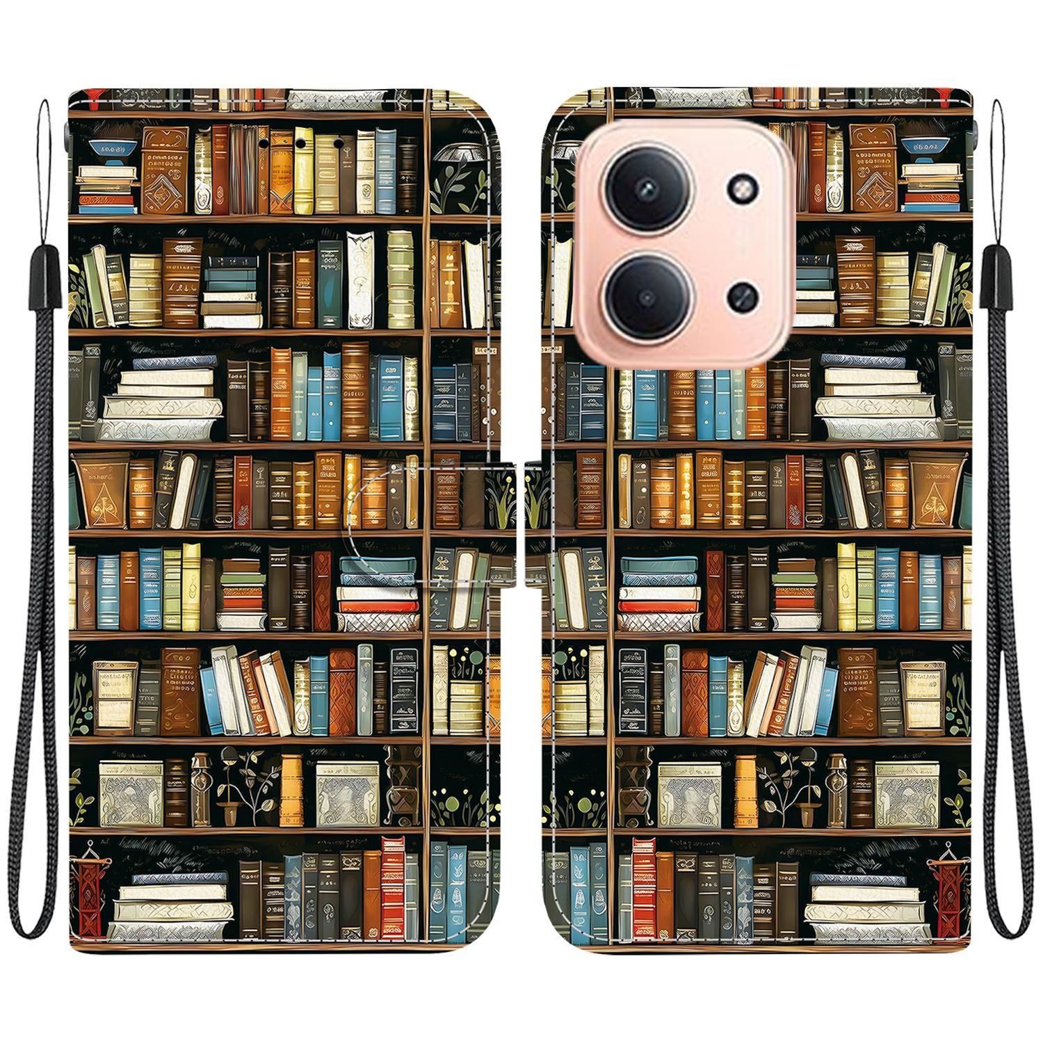 Wigento Smartphone-Hülle Für Xiaomi Redmi 15C 5G / 4G / Poco C85 Design Kunstleder Wallet Hülle, Kunst-Leder Schutzhülle magnetischer Verschluss